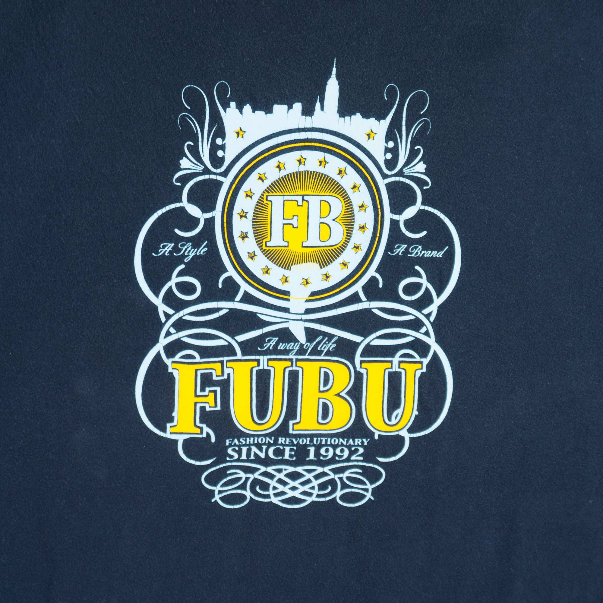 Fubu Винтидж 2000-те Синя Тениска с Графика