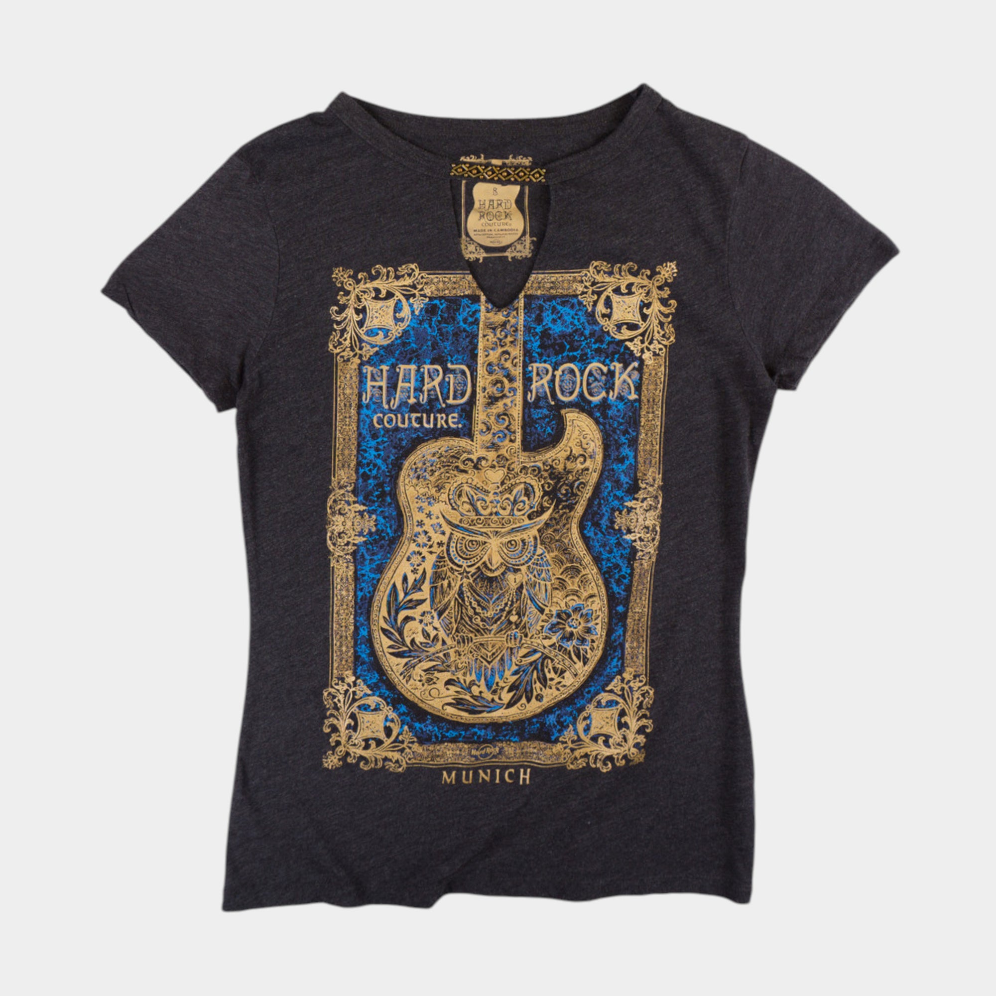 Hard Rock Couture Сива Тениска с Графика