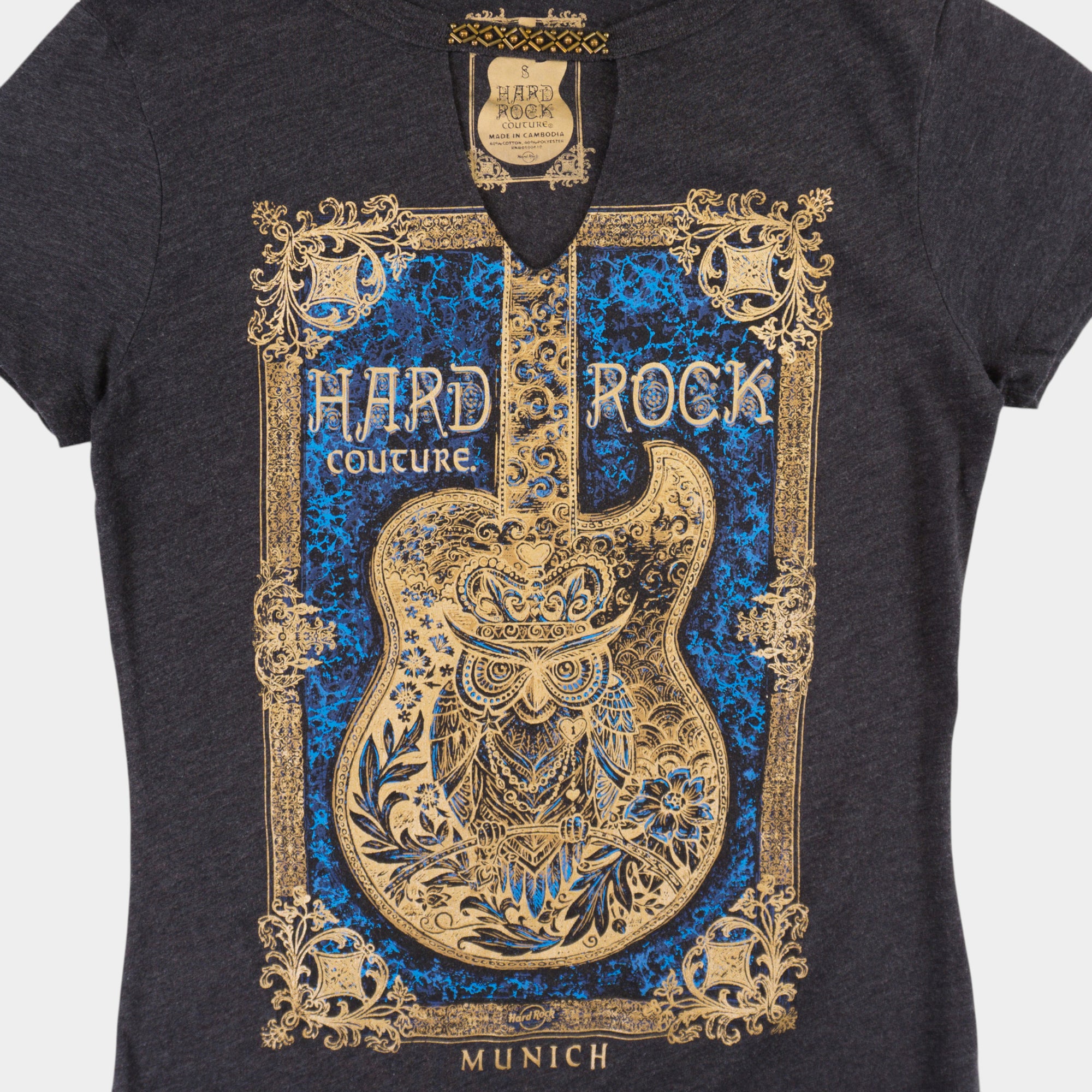 Hard Rock Couture Сива Тениска с Графика