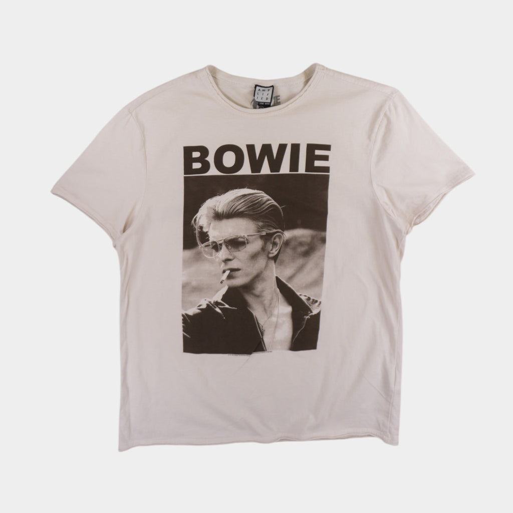 David Bowie Бяла Тениска с Графика