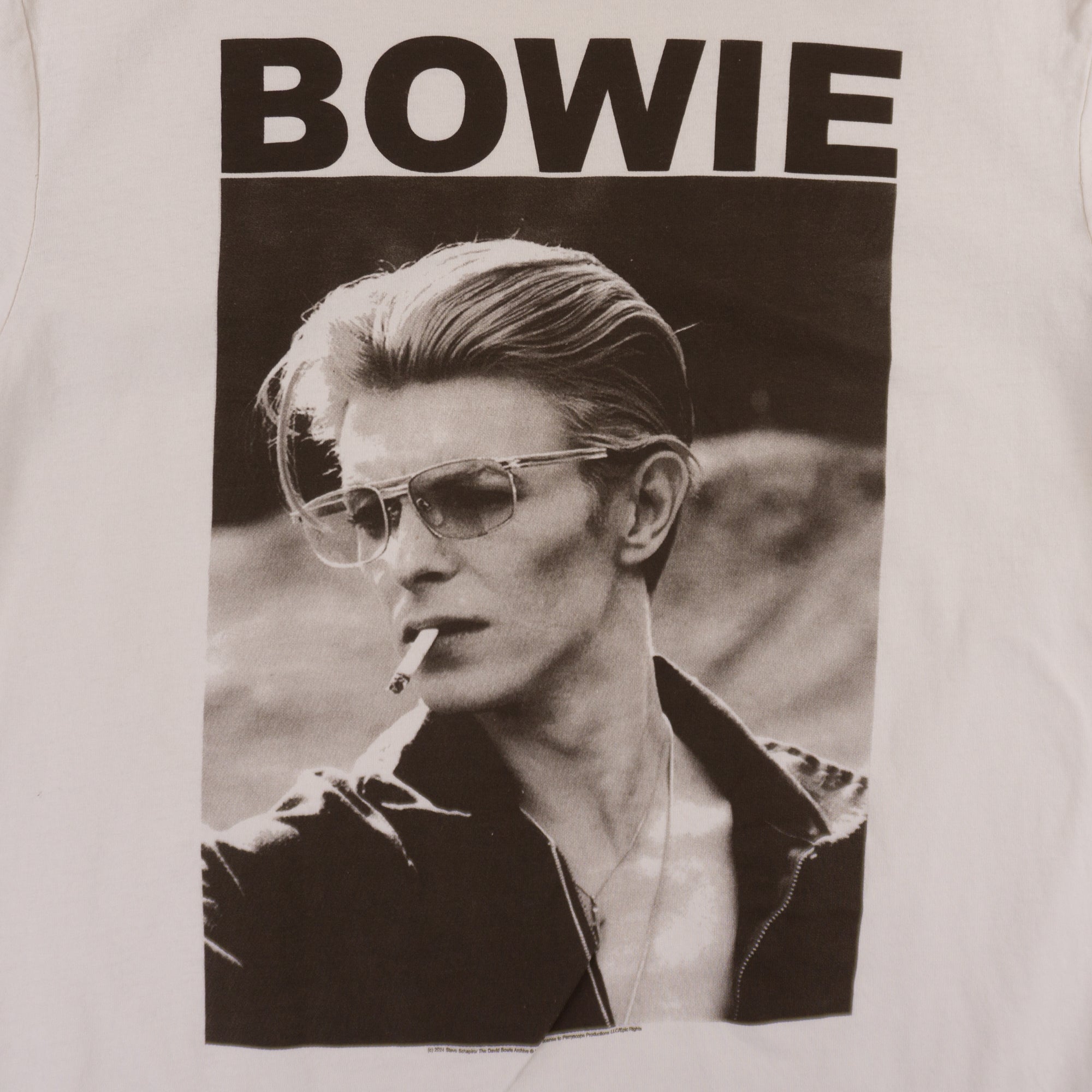 David Bowie Бяла Тениска с Графика