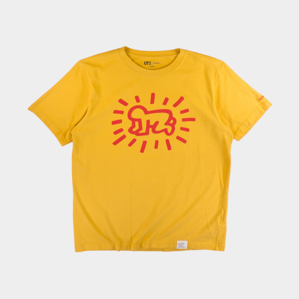 Uniqlo X Keith Haring Жълта Тениска