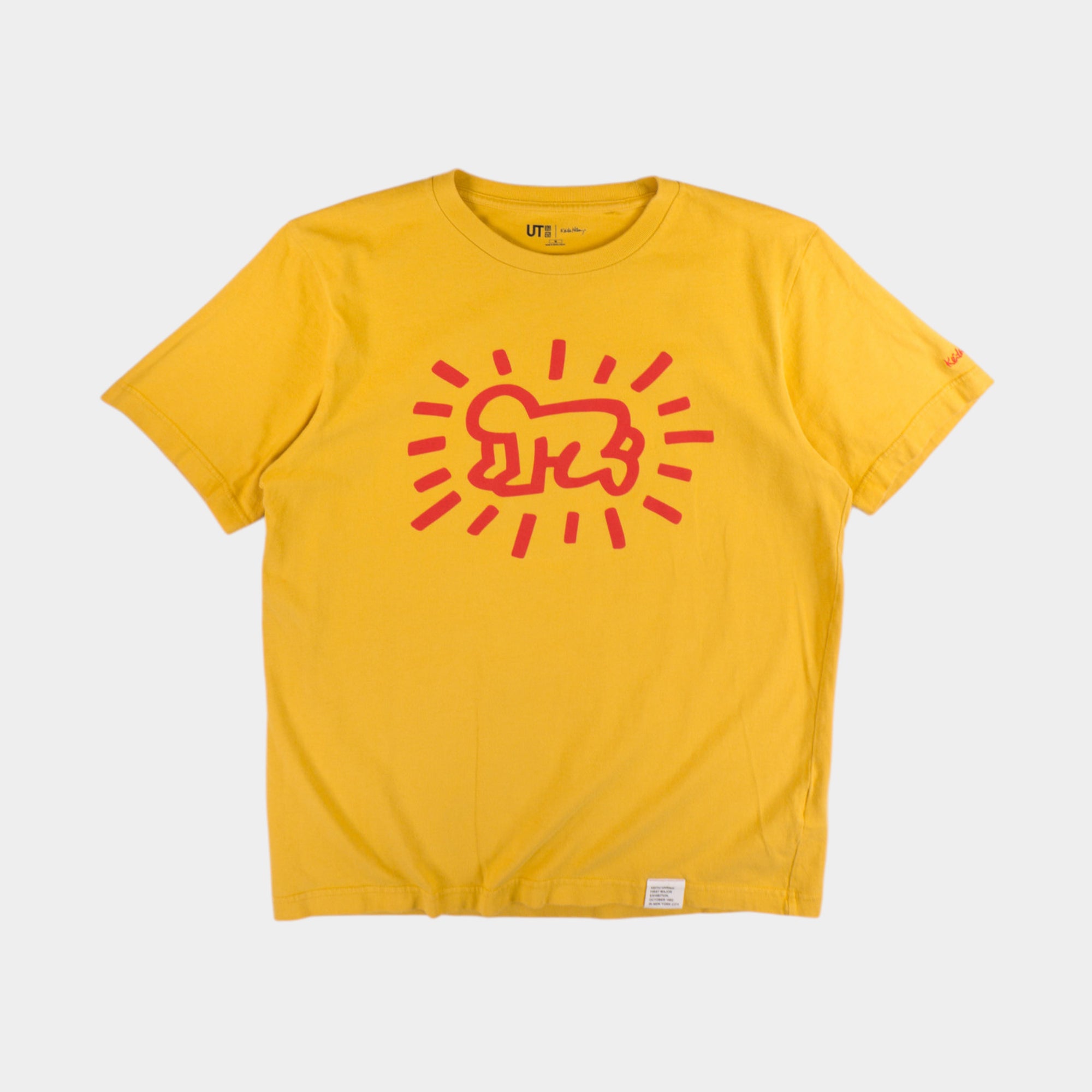 Uniqlo X Keith Haring Жълта Тениска