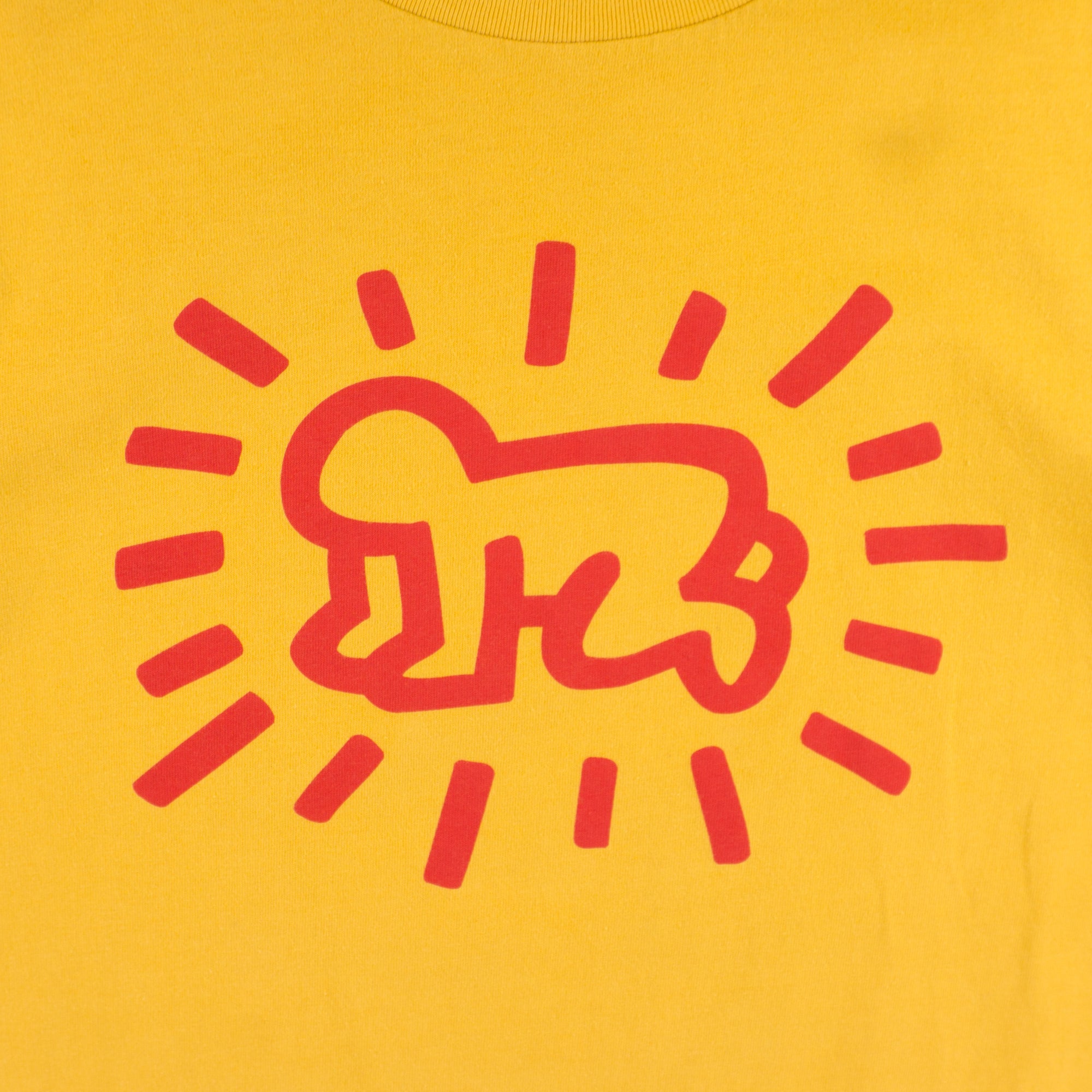 Uniqlo X Keith Haring Жълта Тениска