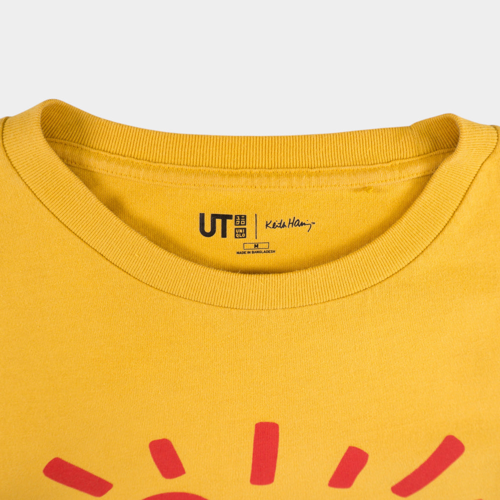 Uniqlo X Keith Haring Жълта Тениска