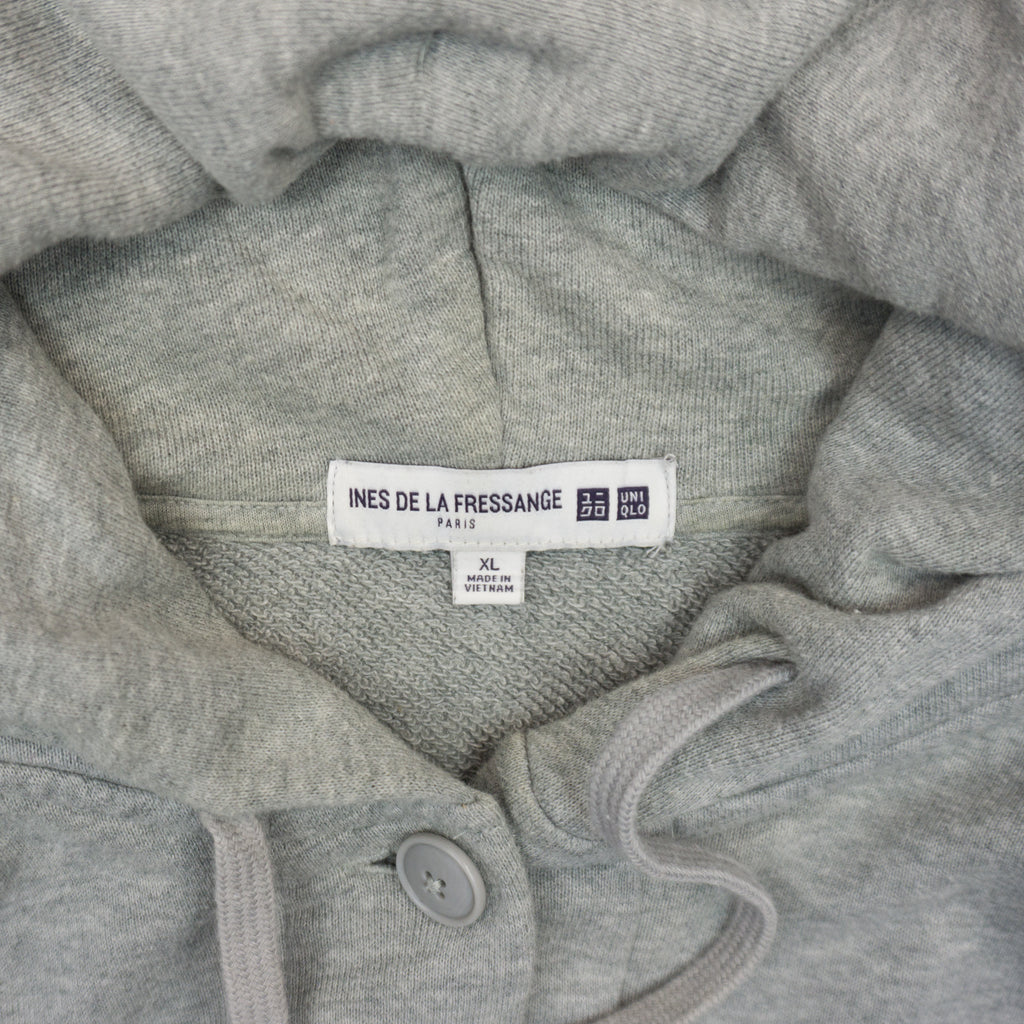Uniqlo X Ines De La Fressange Сив Суичър с Копчета