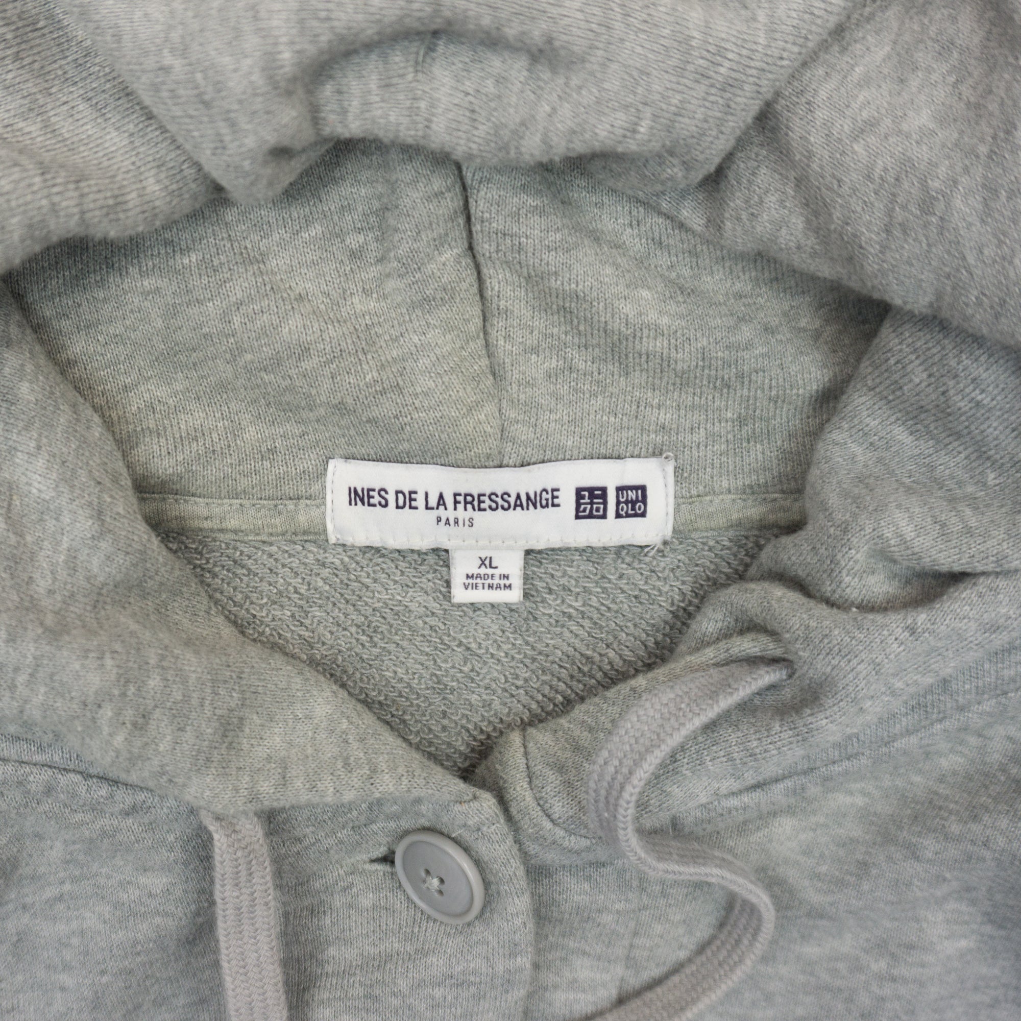 Uniqlo X Ines De La Fressange Сив Суичър с Копчета