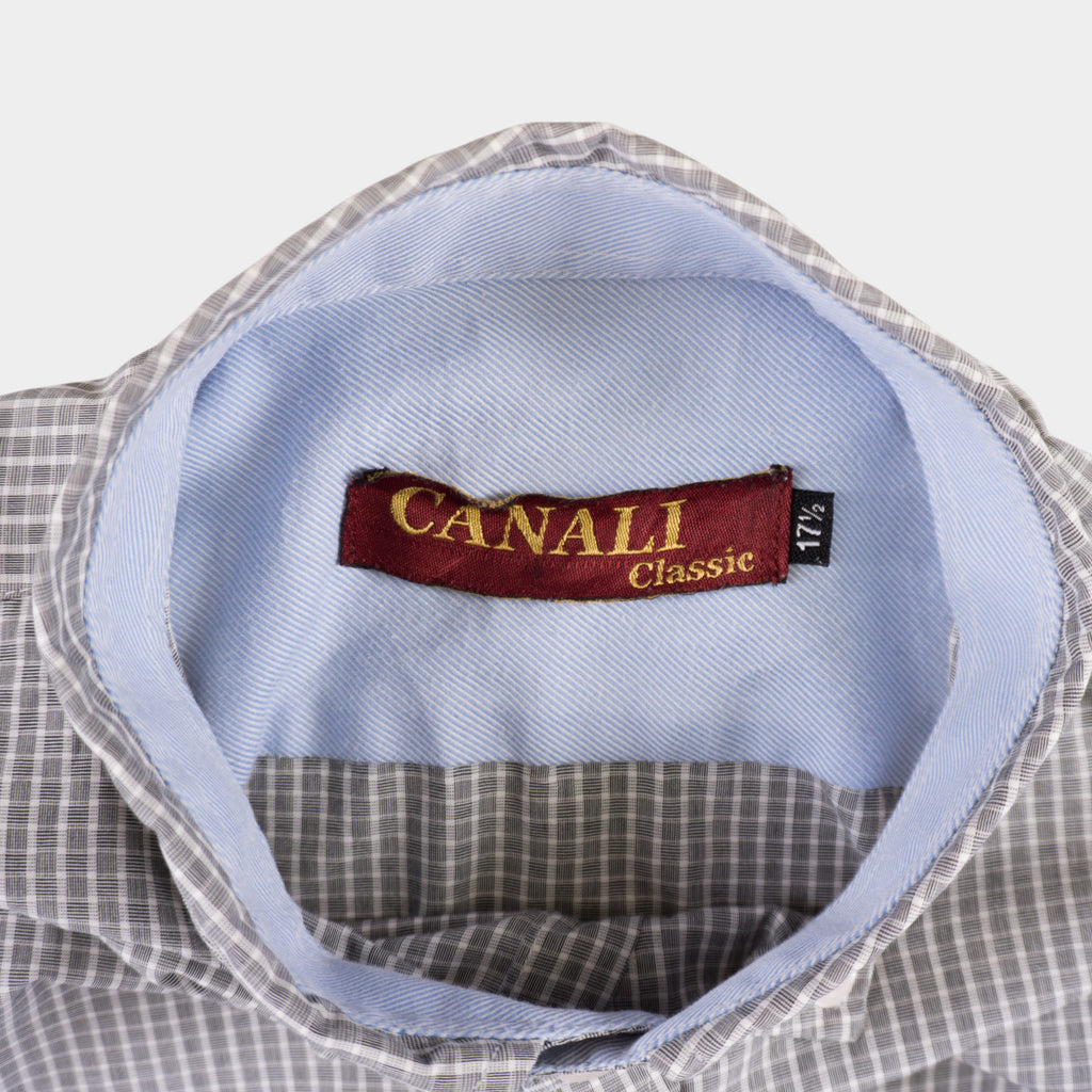 Canali Винтидж 2000-те Карирана Риза