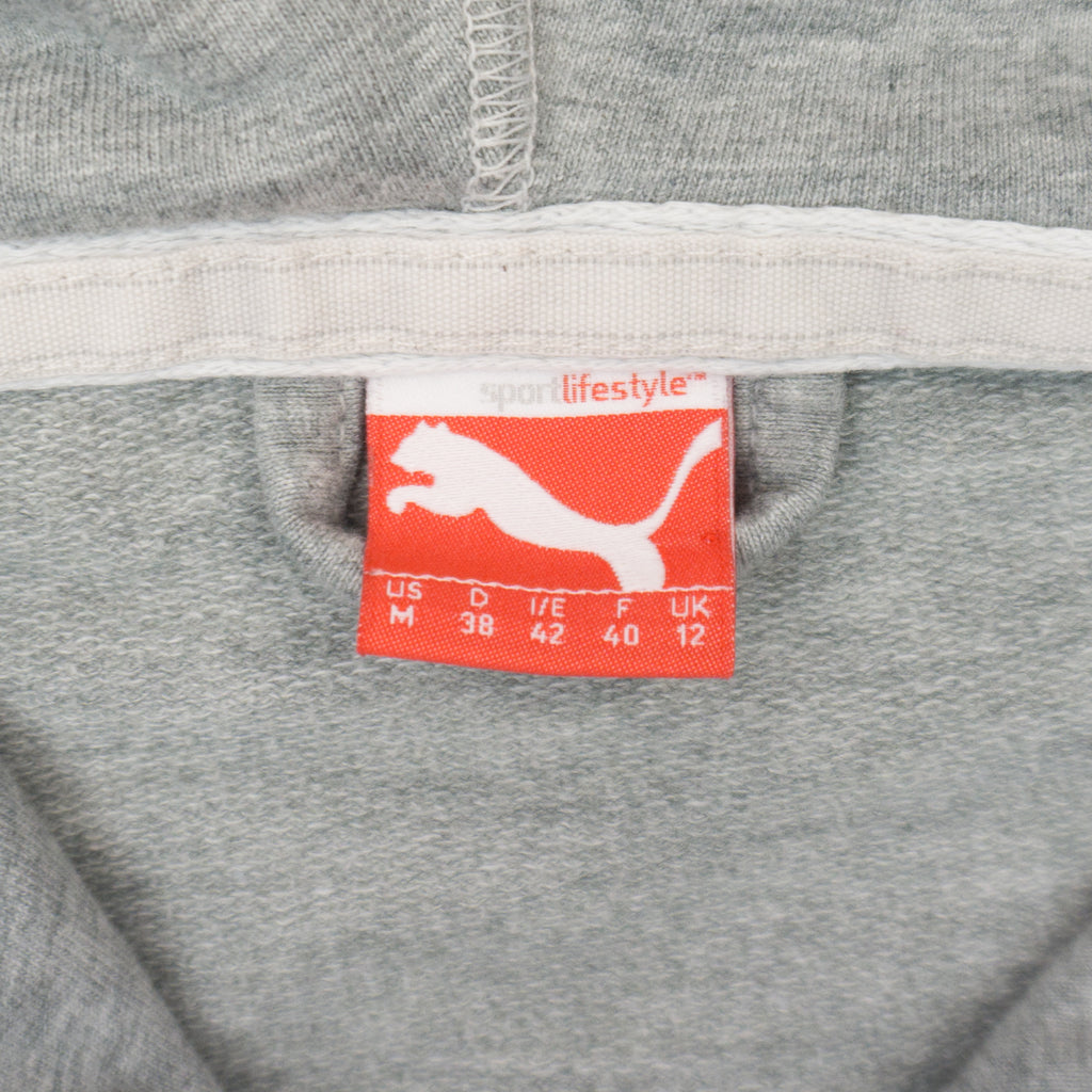 Puma Сив Суичър с Копчета и Бродирано Лого