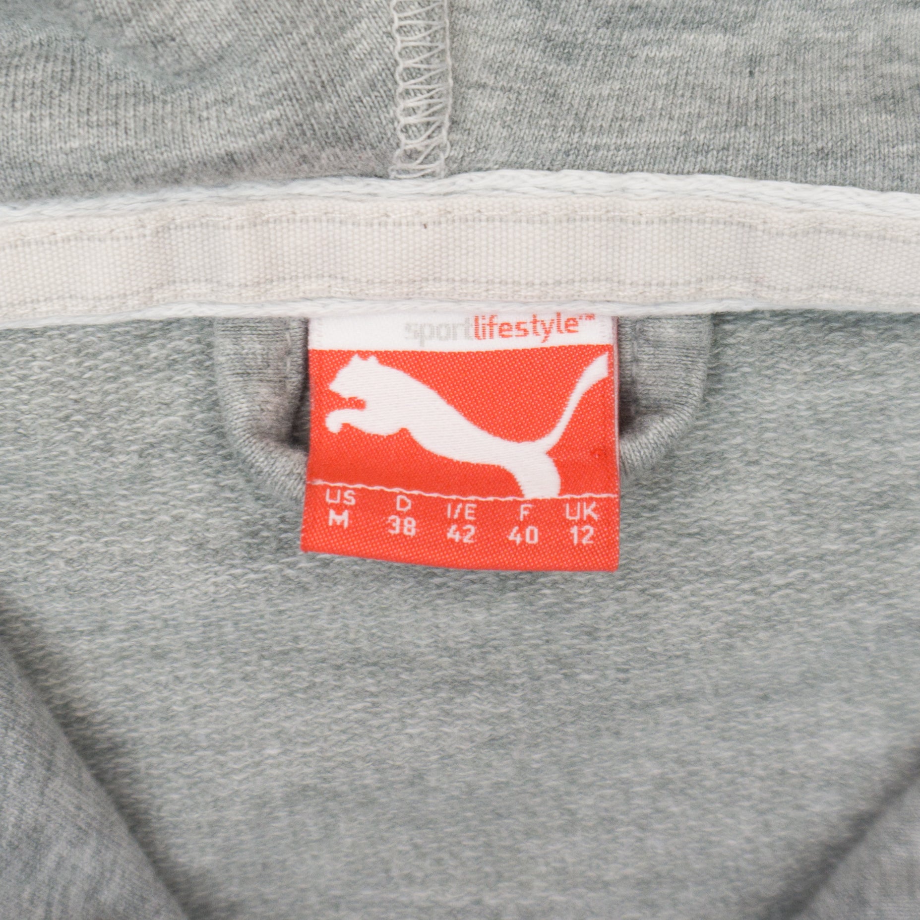 Puma Сив Суичър с Копчета и Бродирано Лого