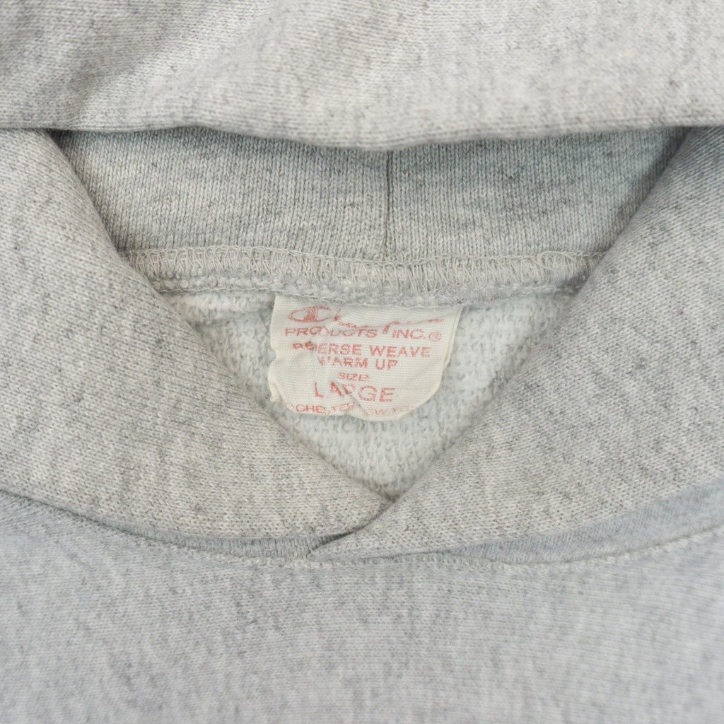 Champion Reverse Weave Сив Суичър с Голямо Бродирано Лого