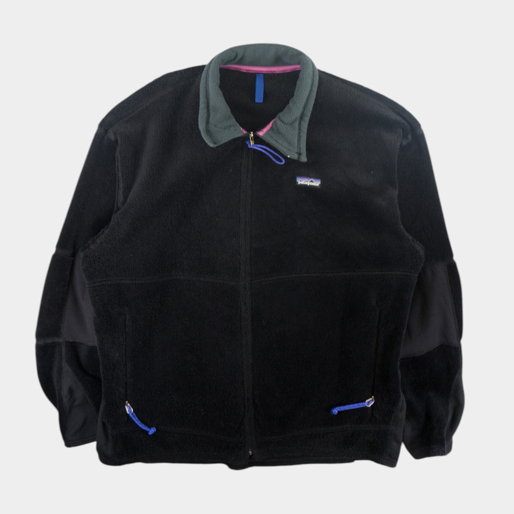 Patagonia Винтидж 2000-те Черен Полар с Цип