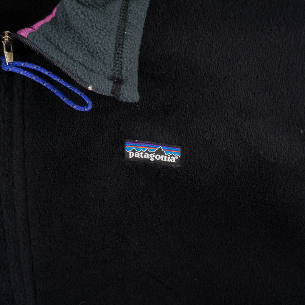 Patagonia Винтидж 2000-те Черен Полар с Цип