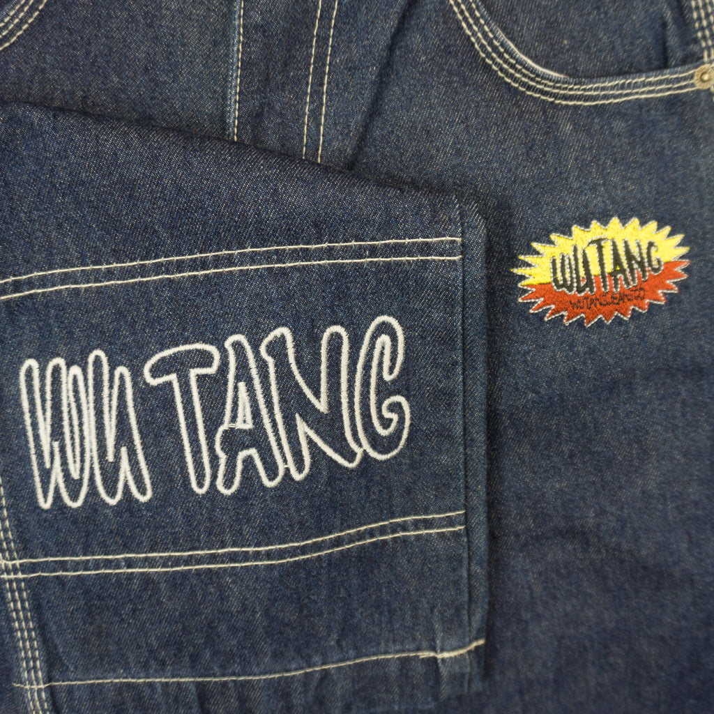 Wu-Tang Clan Vintage Сини Работни Дънки с Бродерия