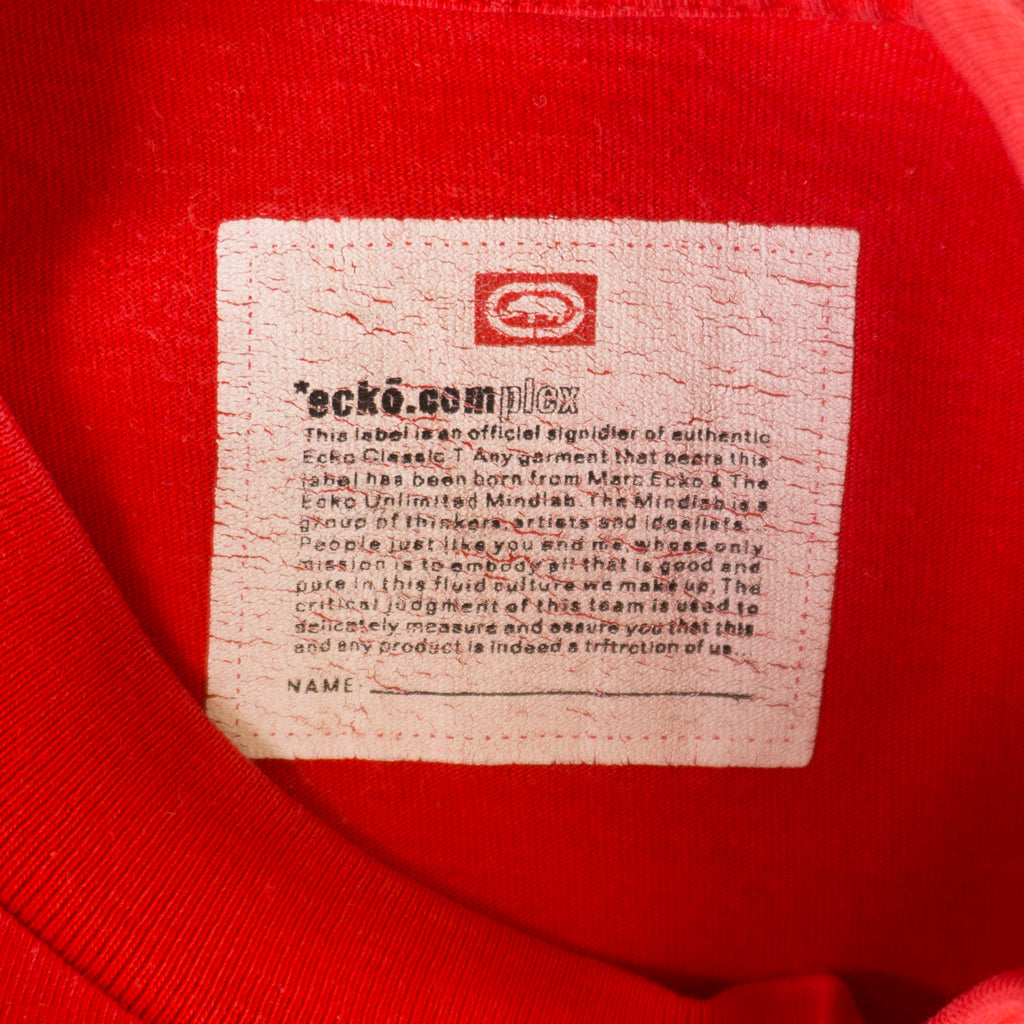 Ecko Unltd Винтидж 2000-те Червена Тениска с Графика