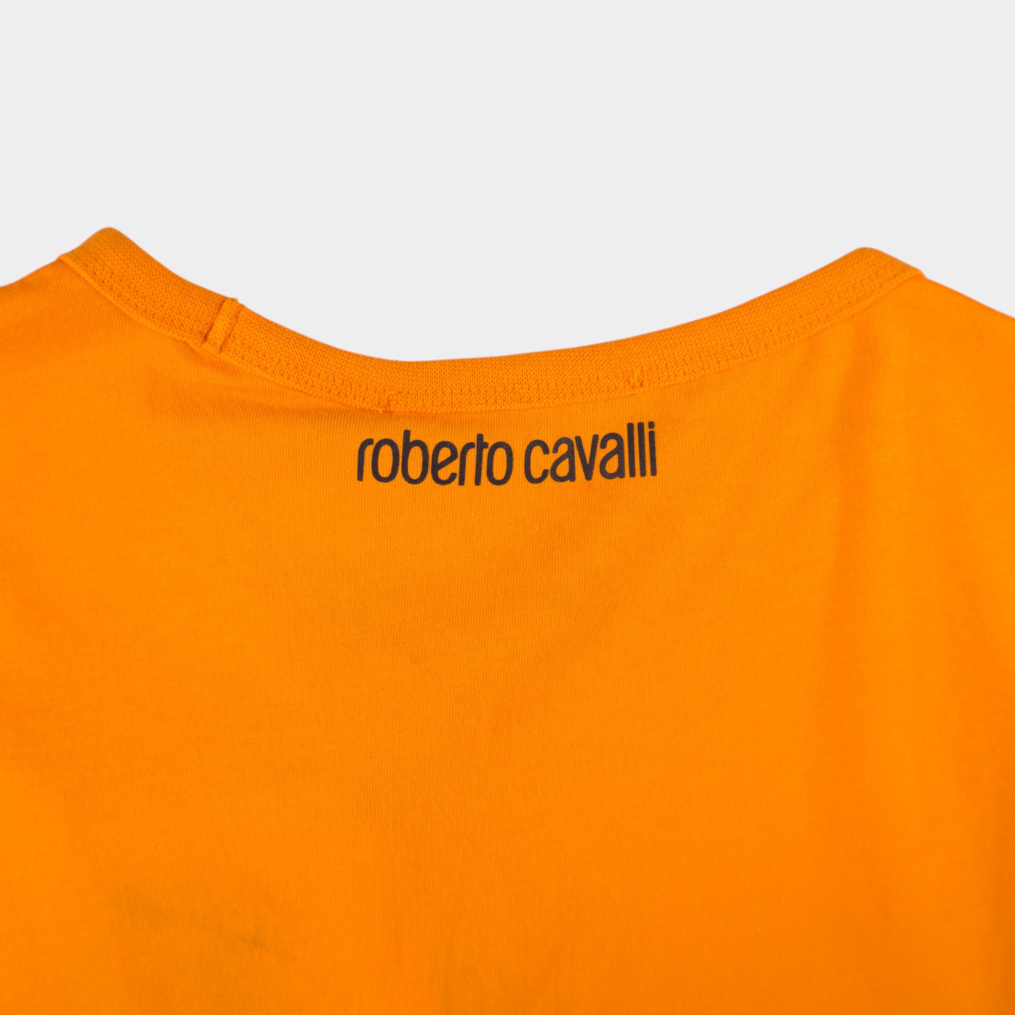 Roberto Cavalli Оранжева Тениска с Графика