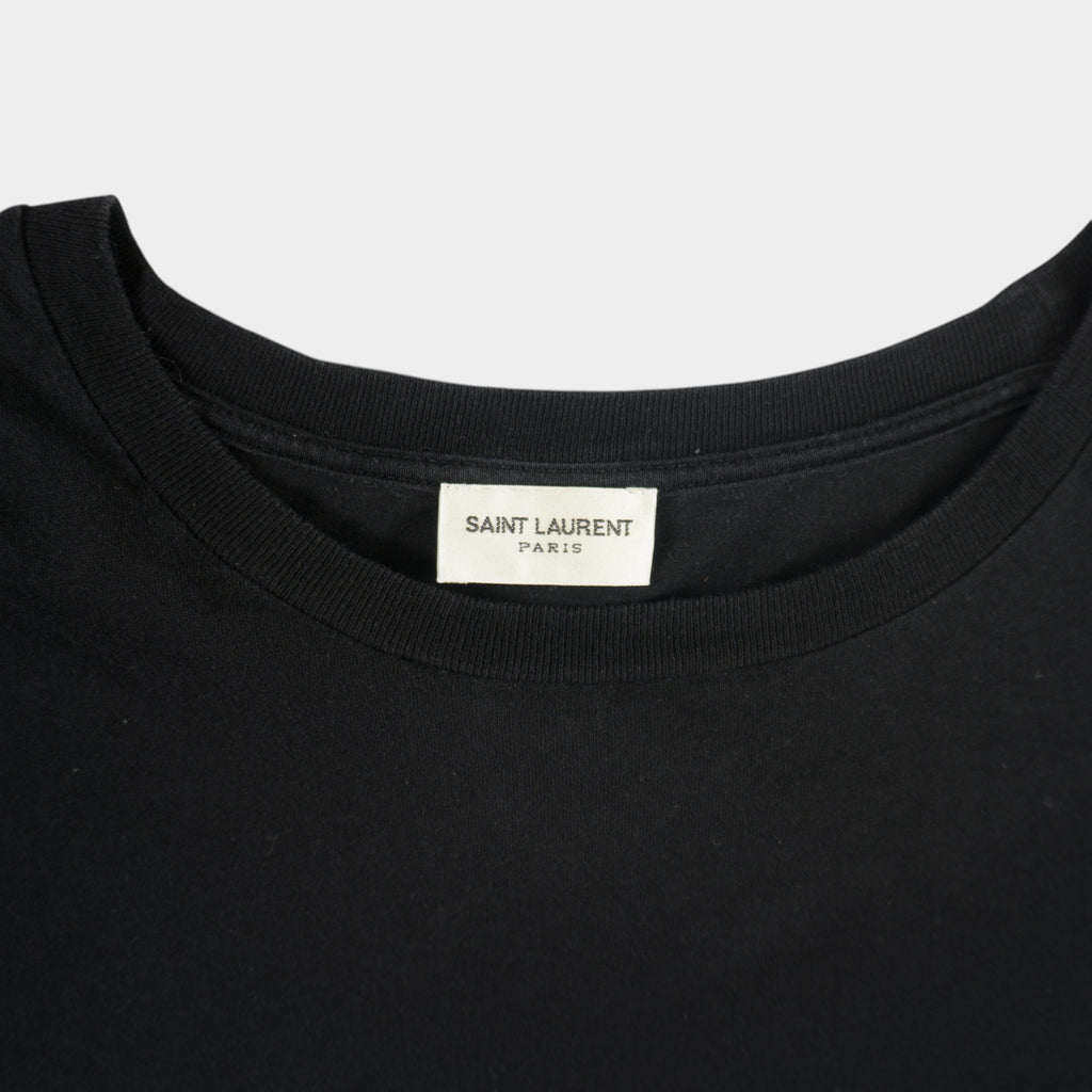 Saint Laurent Paris Черна Тениска