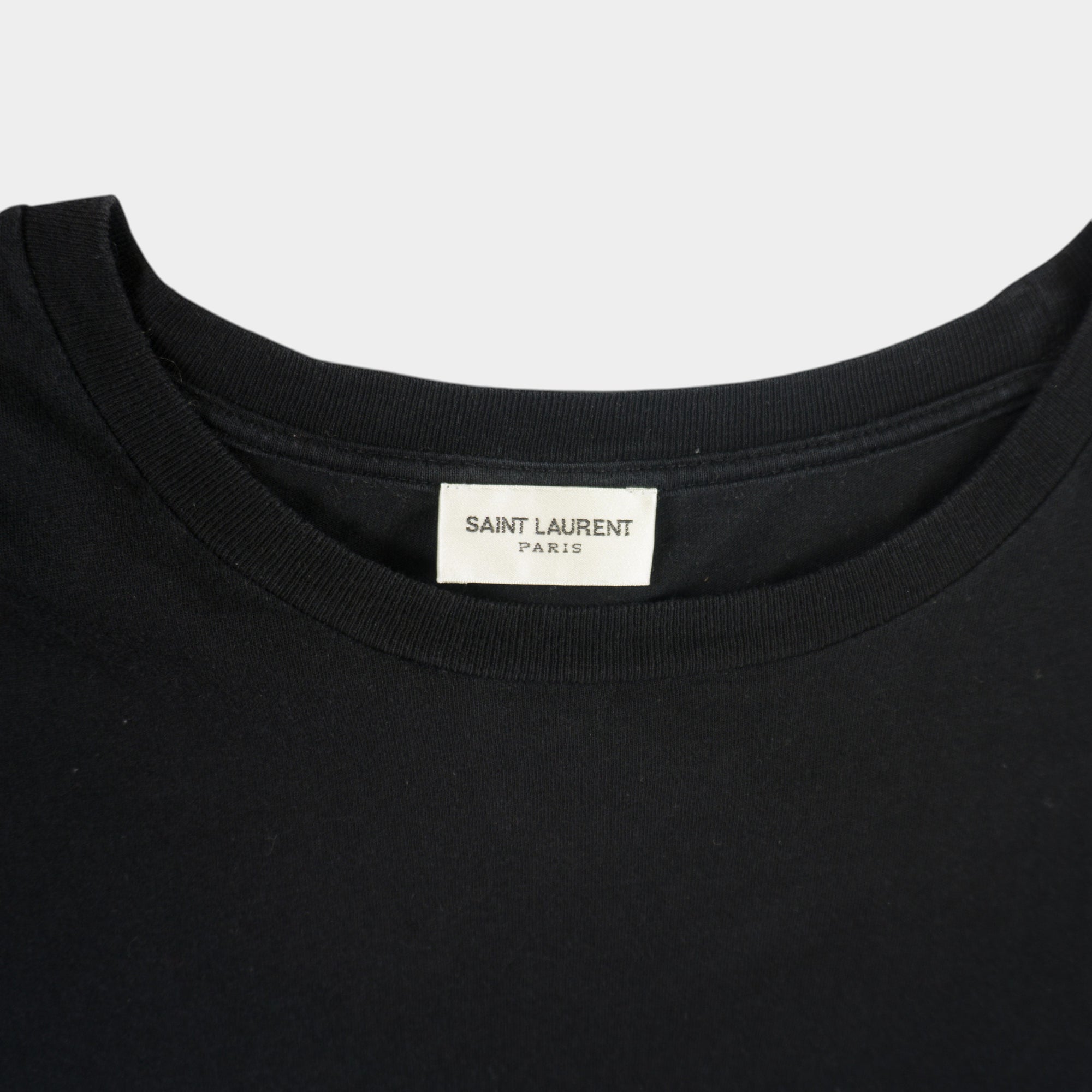 Saint Laurent Paris Черна Тениска