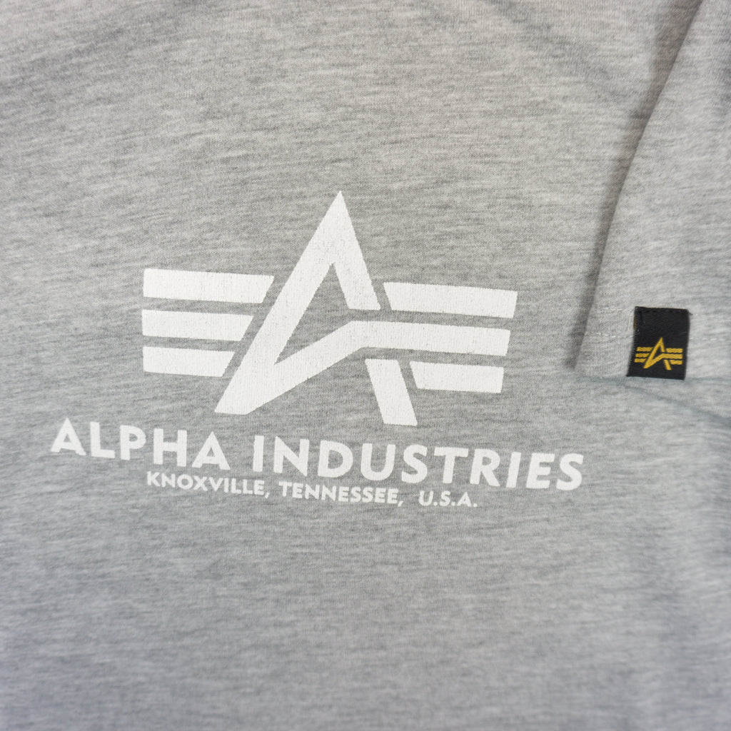 Alpha Industries Сива Тениска с Голямо Лого