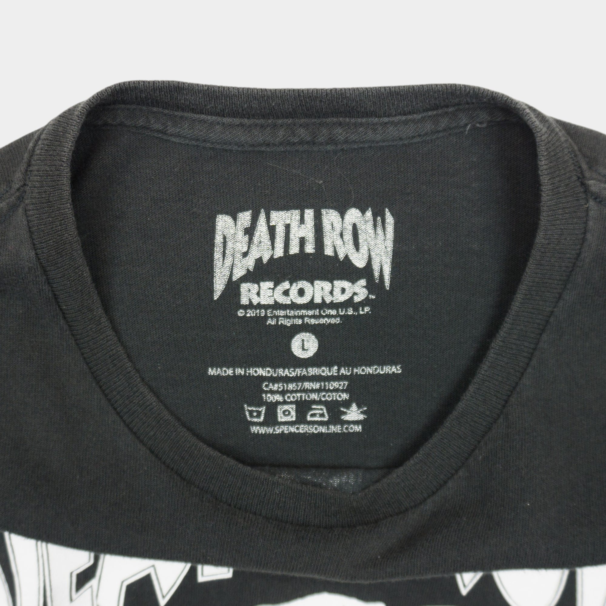Death Row Records Черна Тениска с Графика