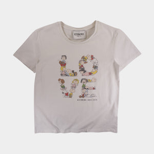 Iceberg x Peanuts Бяла Тениска с Графика