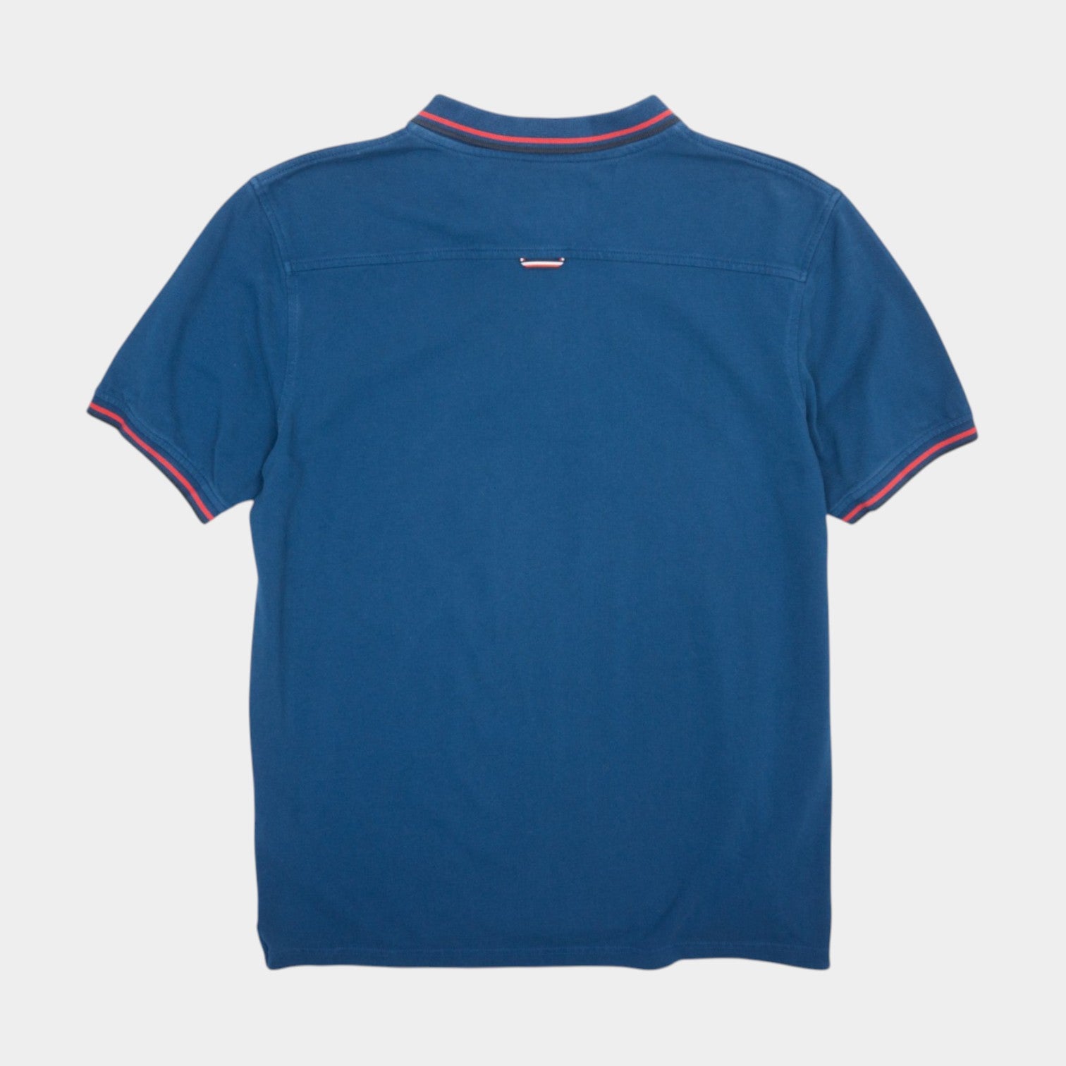 Tommy Hilfiger Синя Тениска с Яка и Бродирано Малко Лого