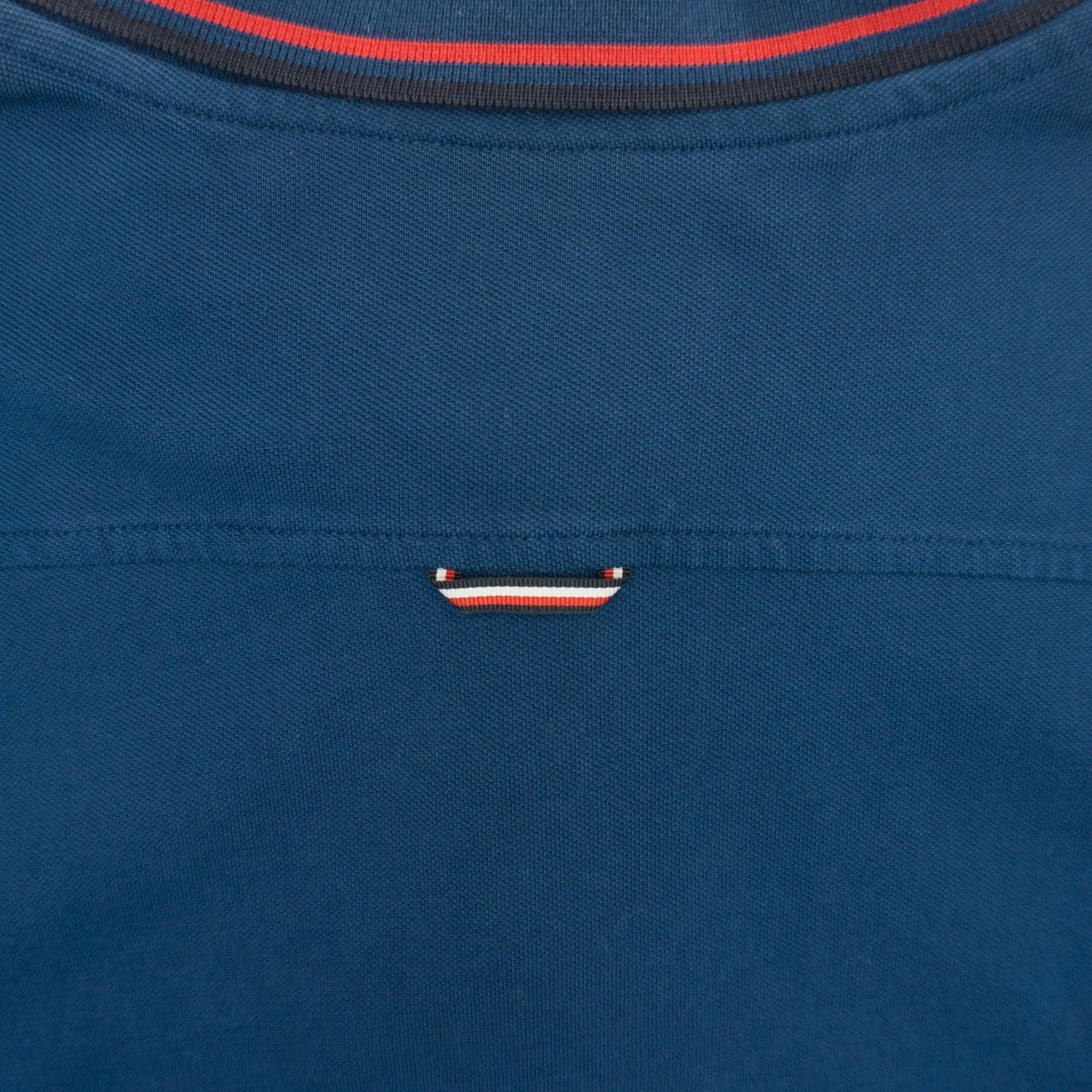 Tommy Hilfiger Синя Тениска с Яка и Бродирано Малко Лого