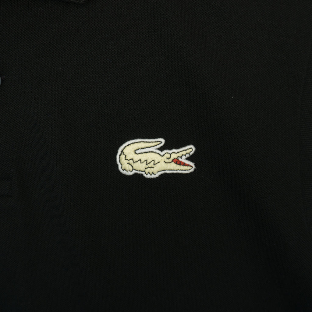 Lacoste Черна Тениска с Яка и Бродирано Лого