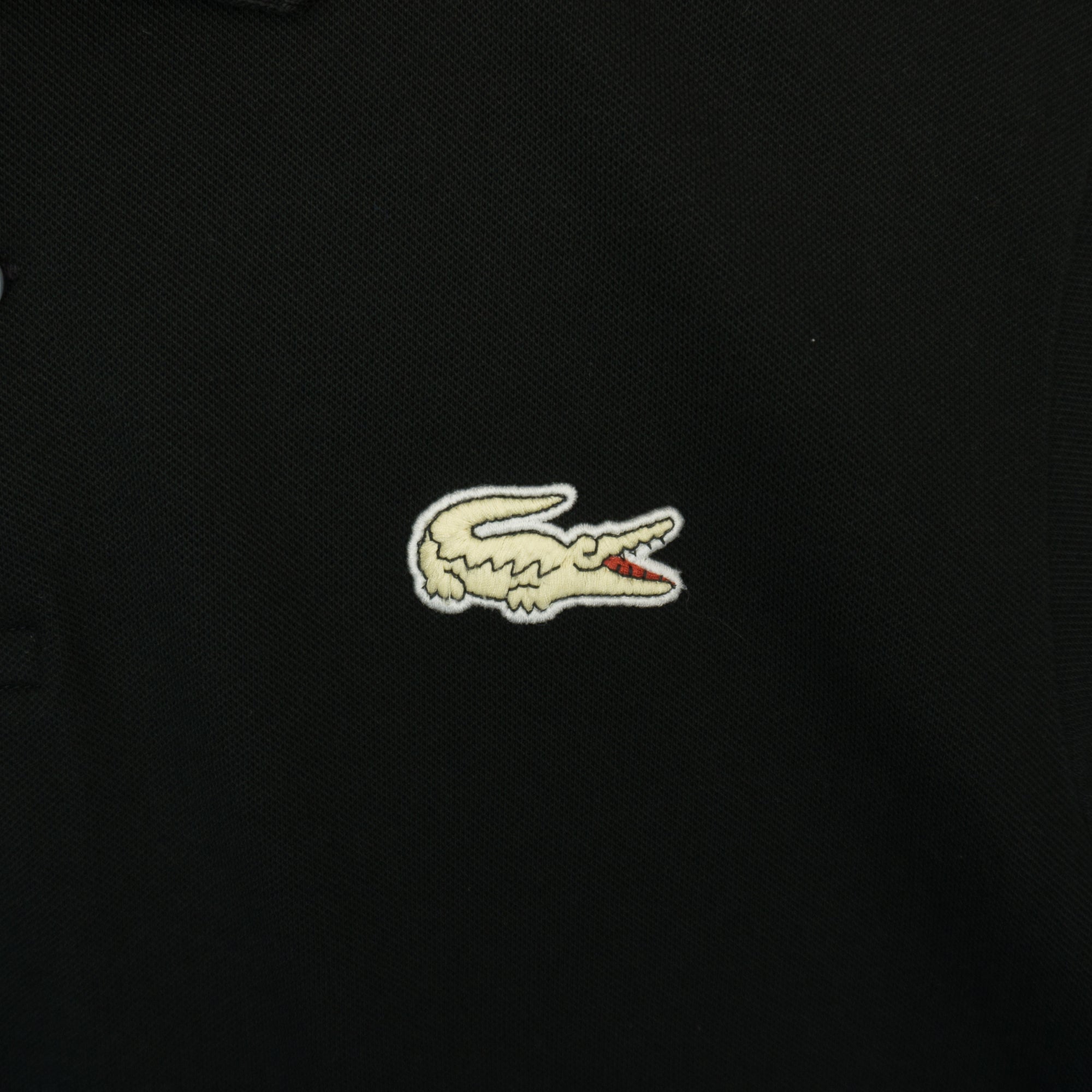 Lacoste Черна Тениска с Яка и Бродирано Лого