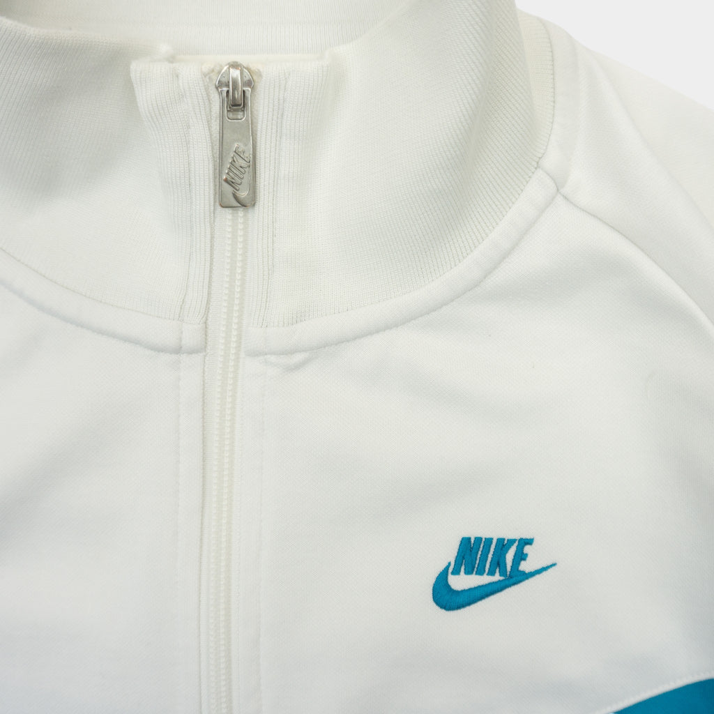 Nike Бяло/Синьо Горнище с Бродирано Лого