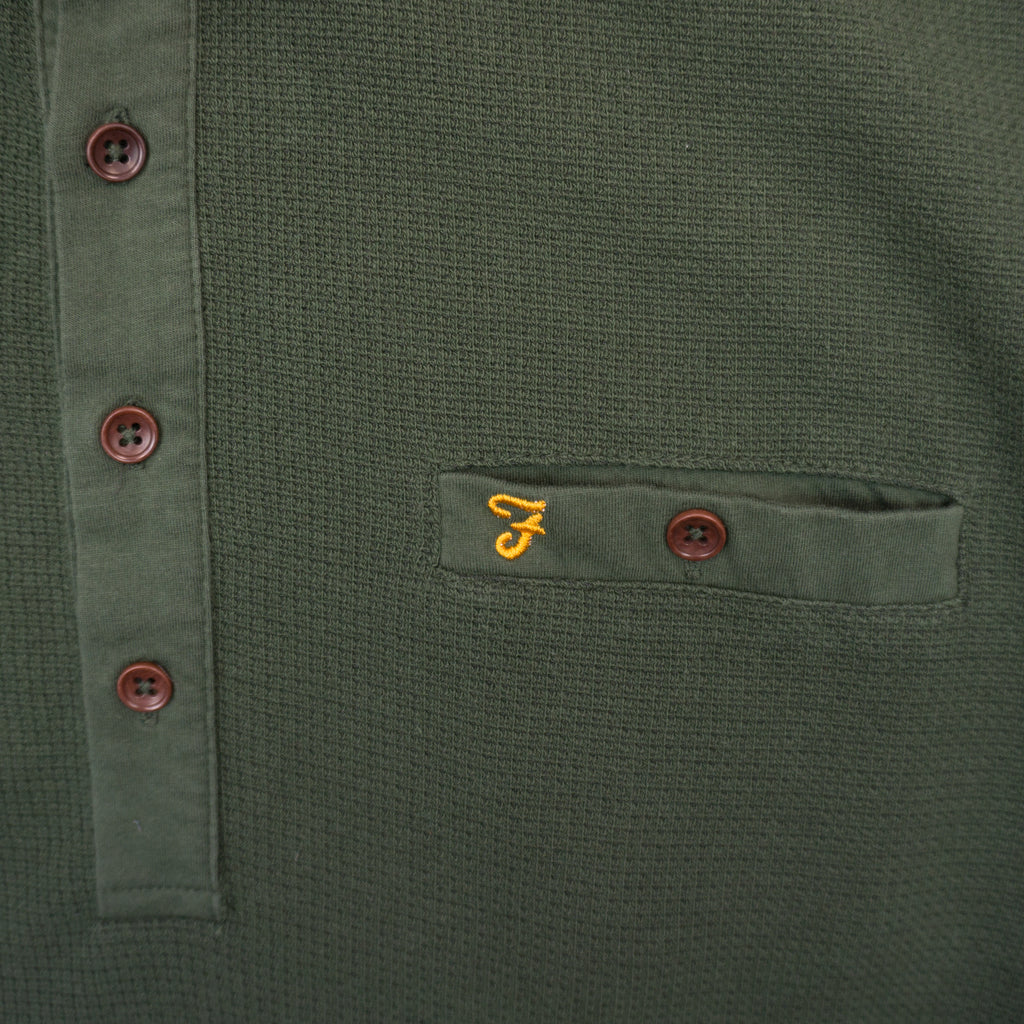 FARAH Vintage Зелена Тениска с Яка