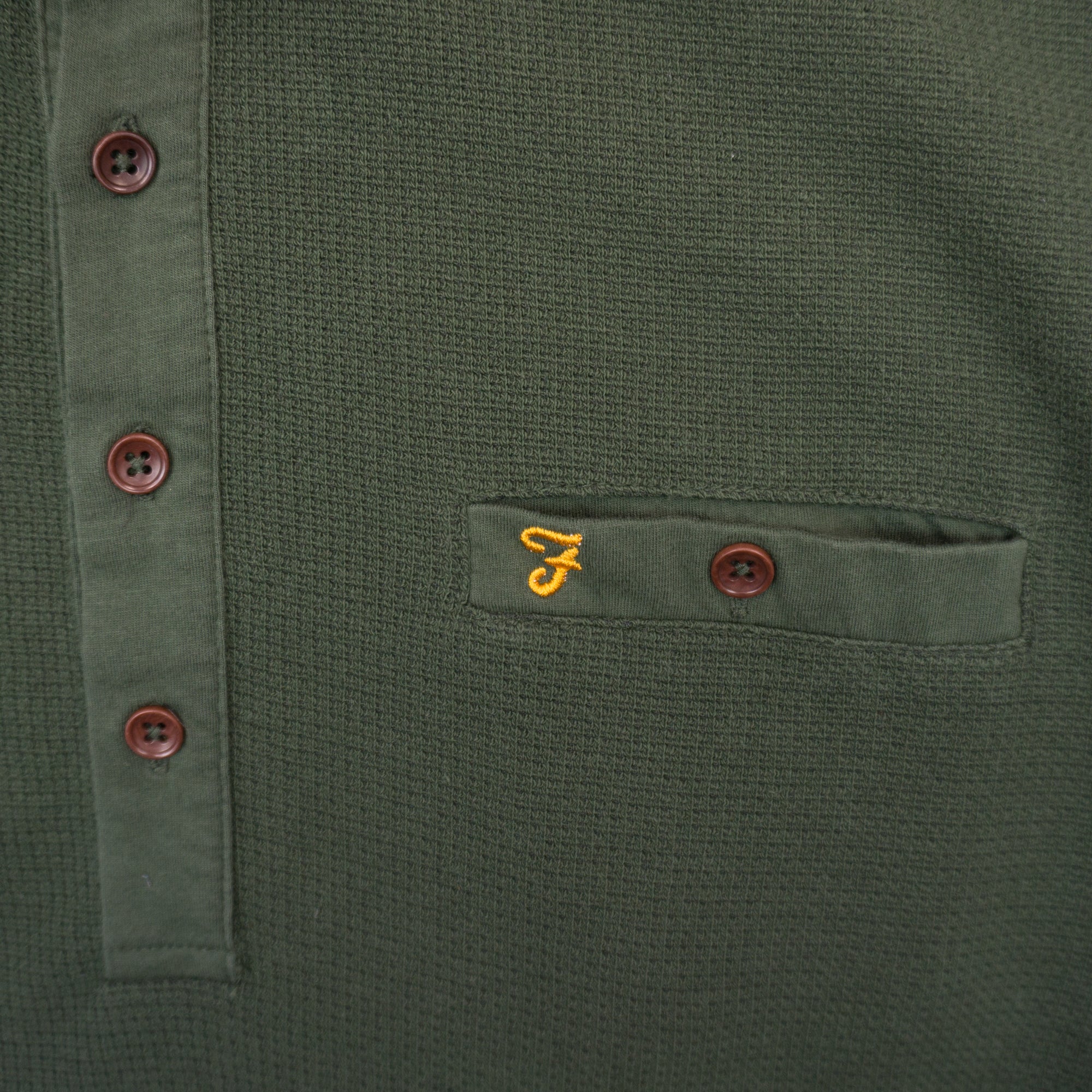 FARAH Vintage Зелена Тениска с Яка
