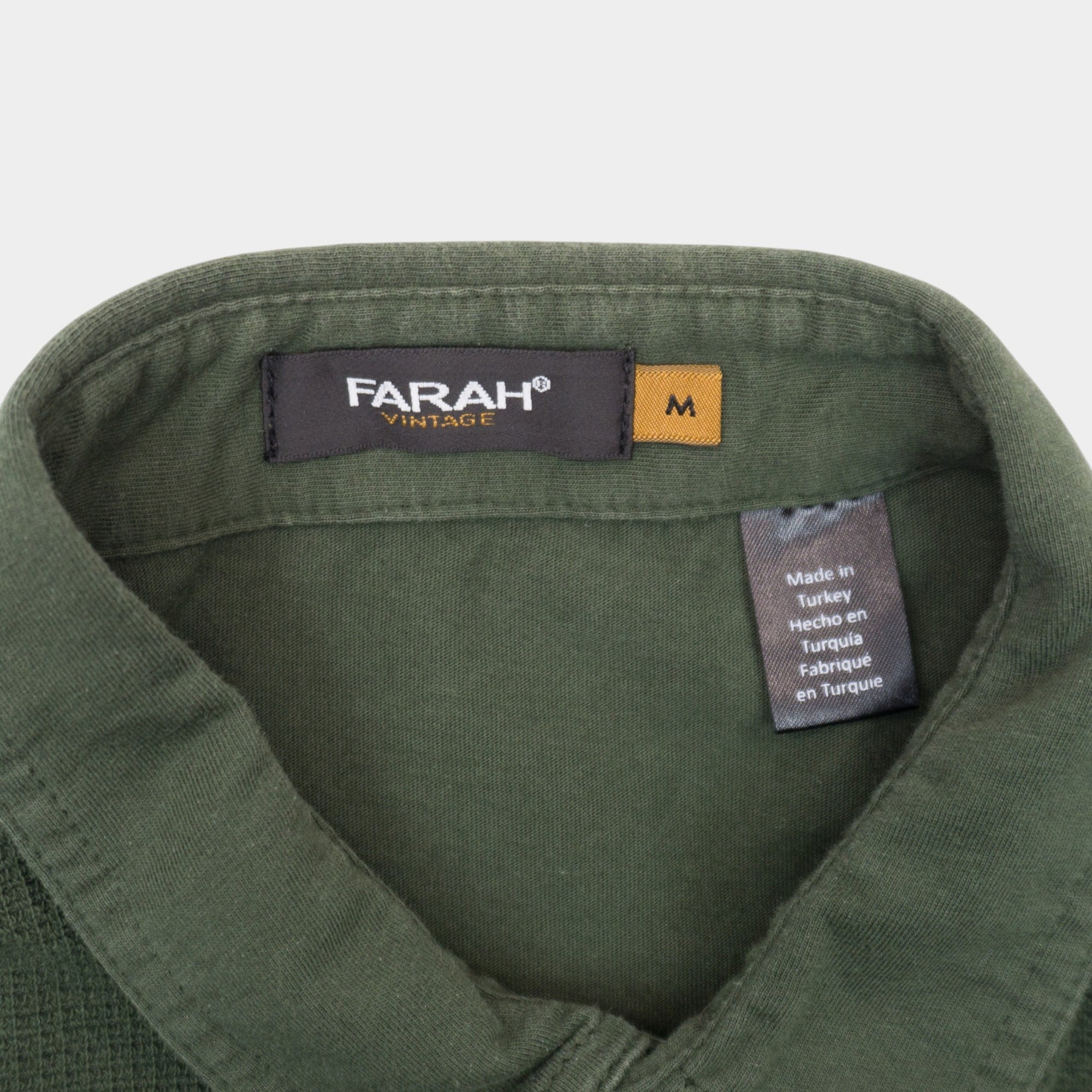FARAH Vintage Зелена Тениска с Яка