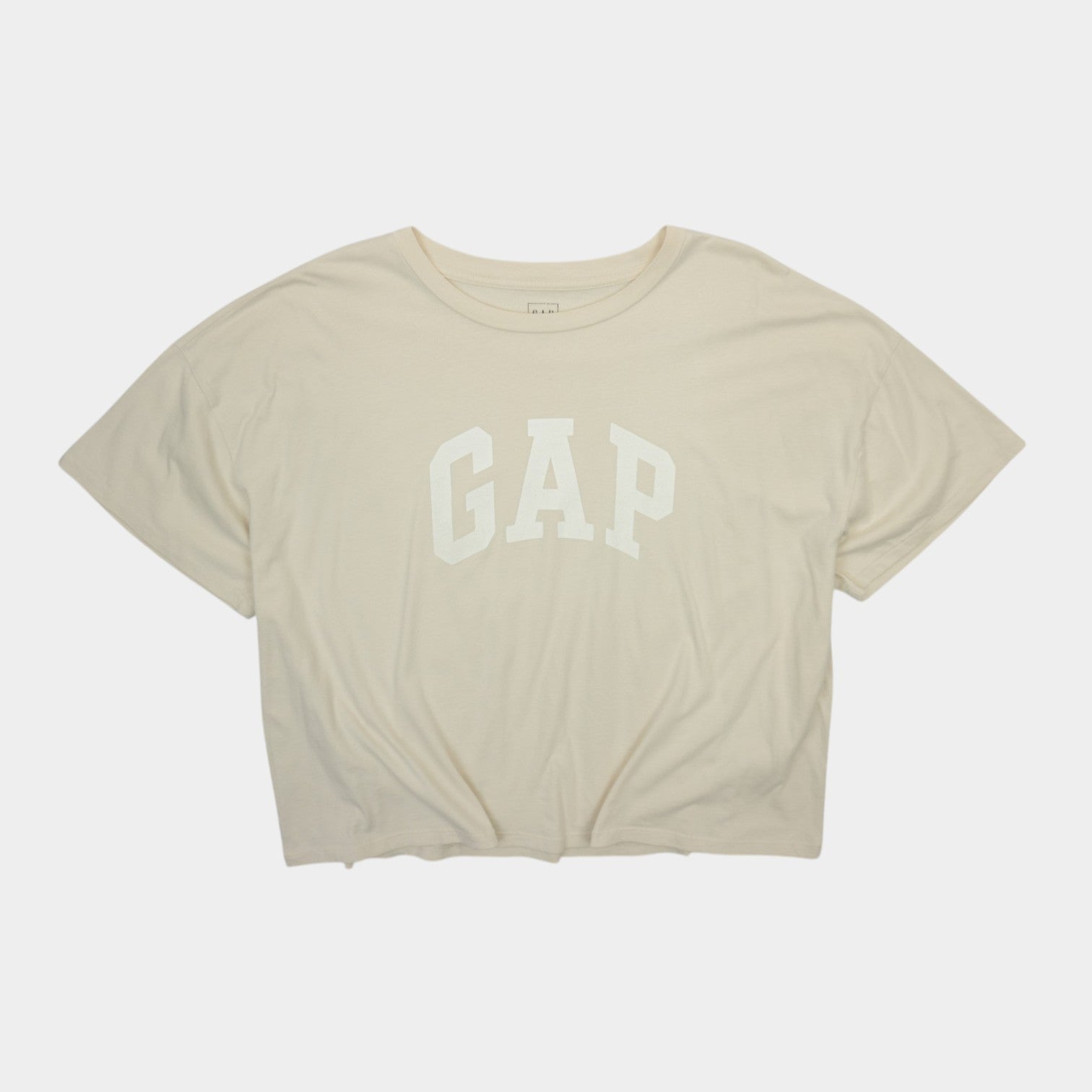 Gap Бежова Тениска с Голямо Лого