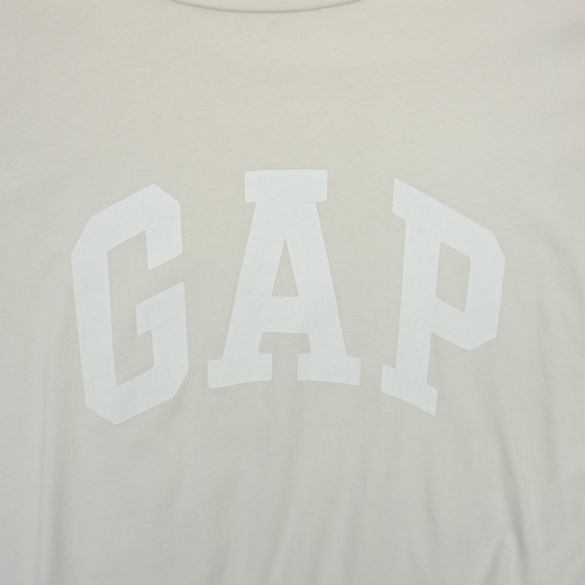 Gap Бежова Тениска с Голямо Лого