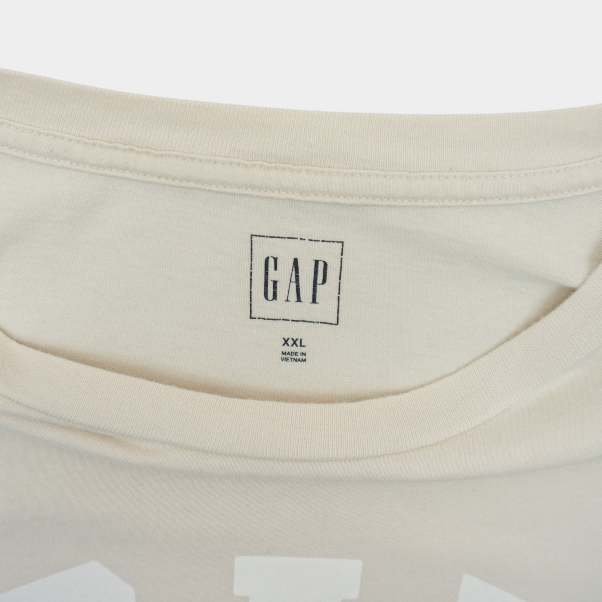 Gap Бежова Тениска с Голямо Лого