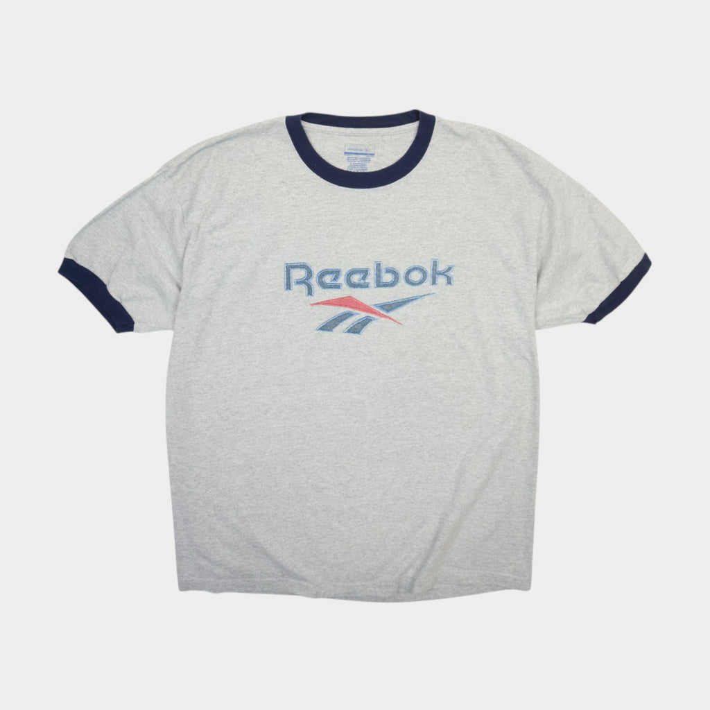 Reebok Vintage Сива Тениска с Голямо Лого