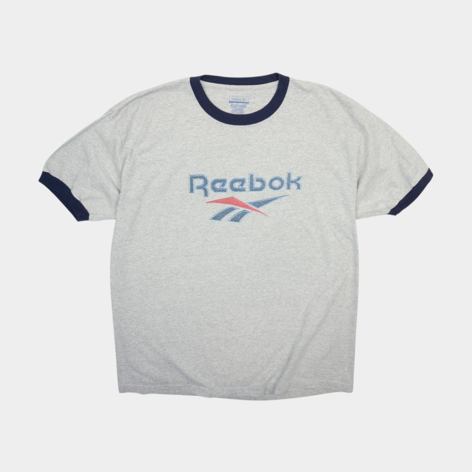 Reebok Vintage Сива Тениска с Голямо Лого