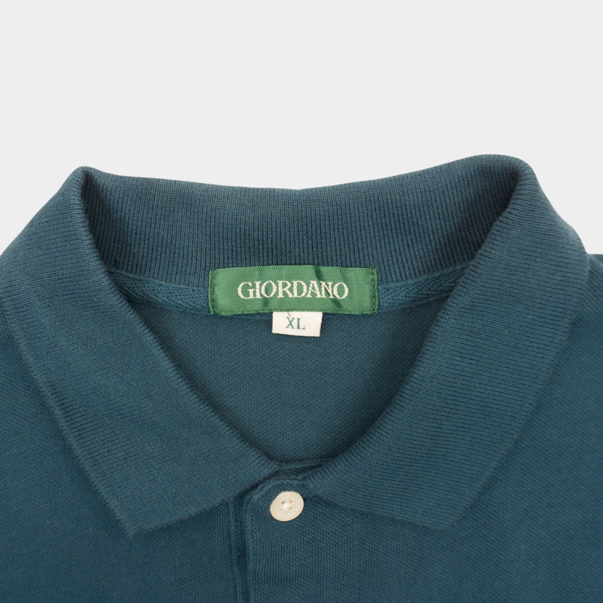 Giordano Синя Тениска с Яка и Бродирано Лого