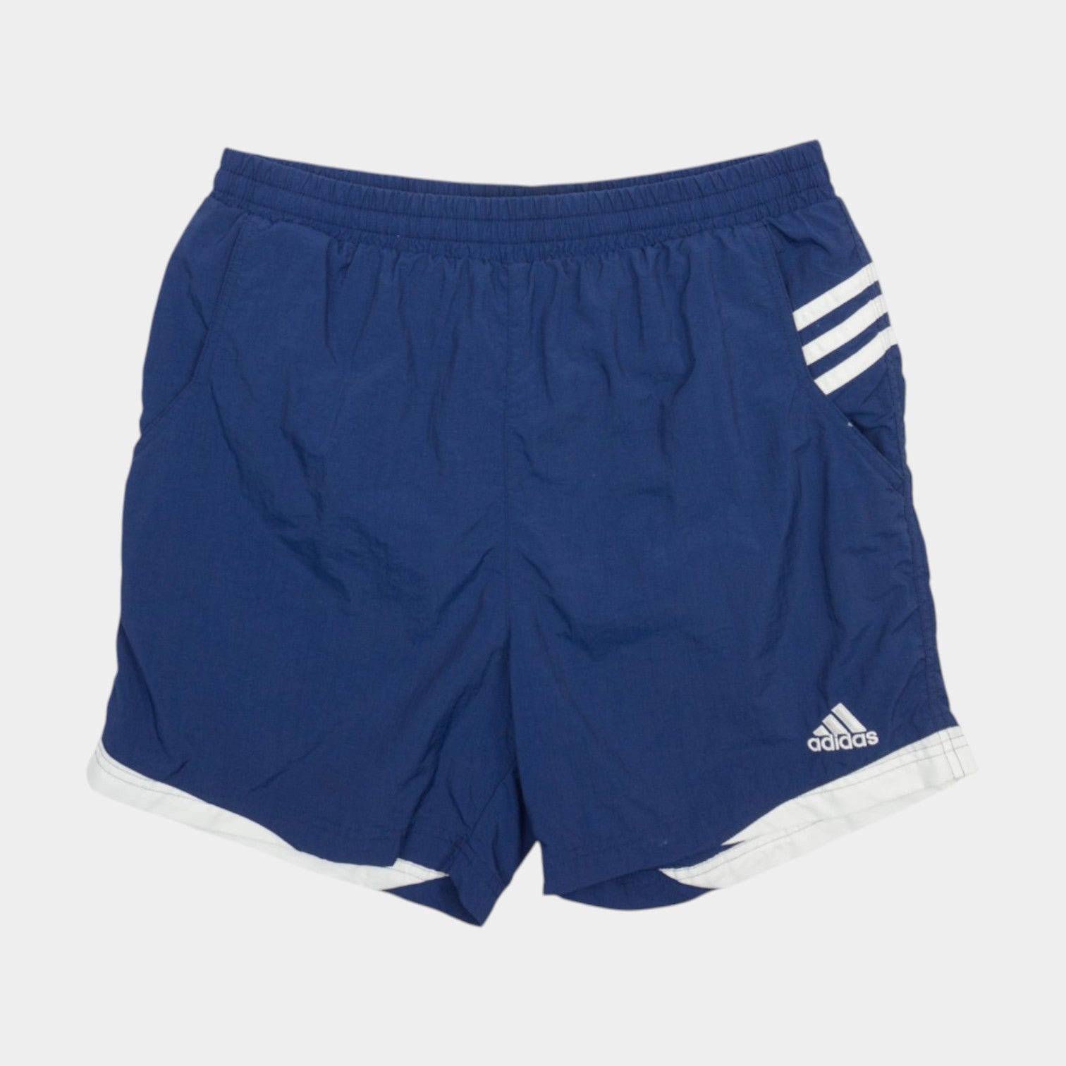 Adidas Vintage Сини Къси Панталони с Бродирано Лого от 90те