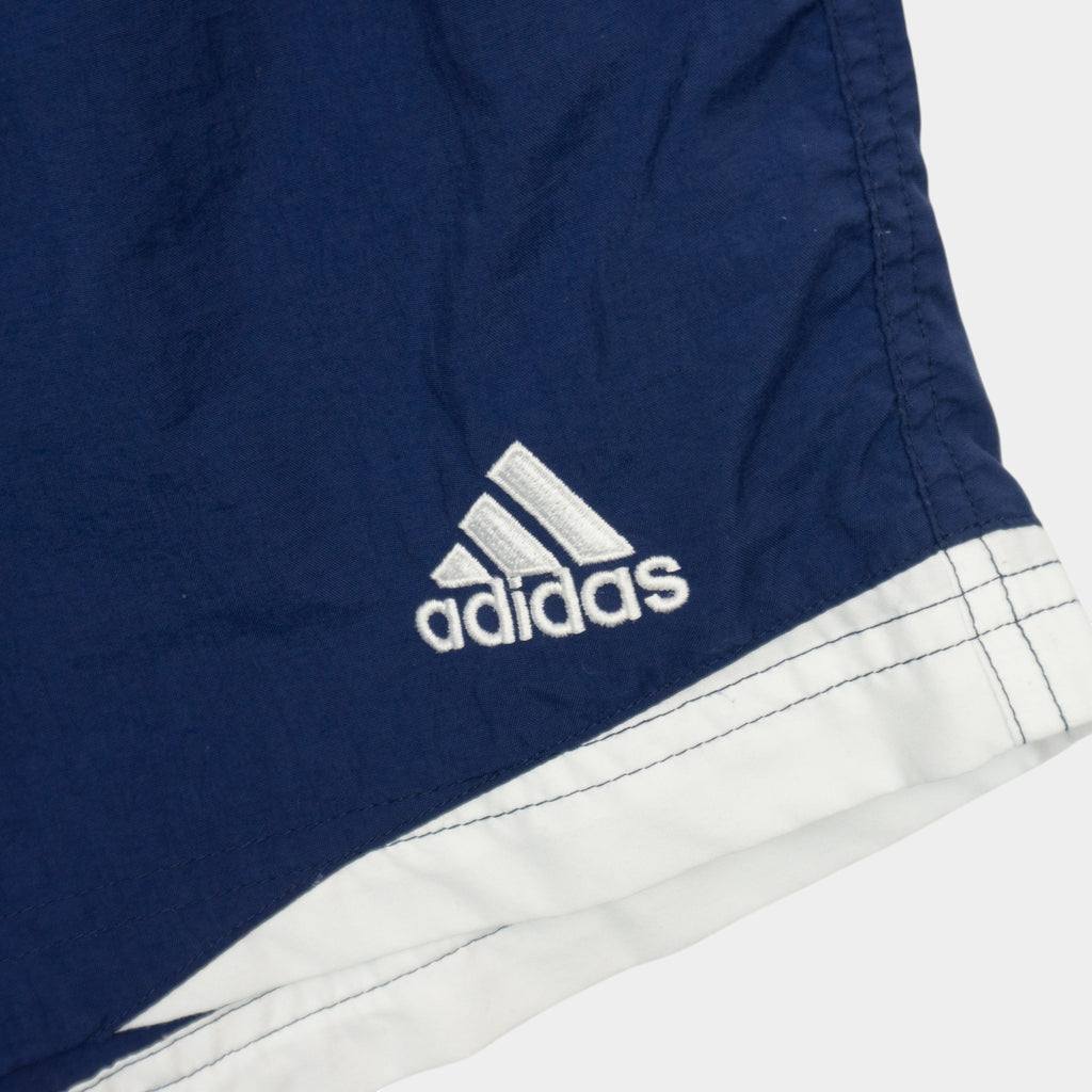 Adidas Vintage Сини Къси Панталони с Бродирано Лого от 90те