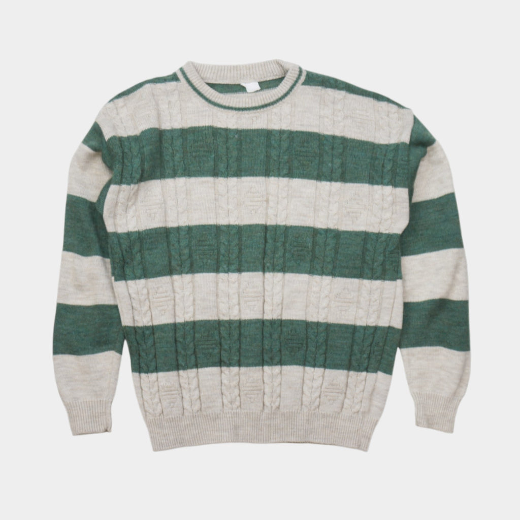 Vintage Плетен Пуловер