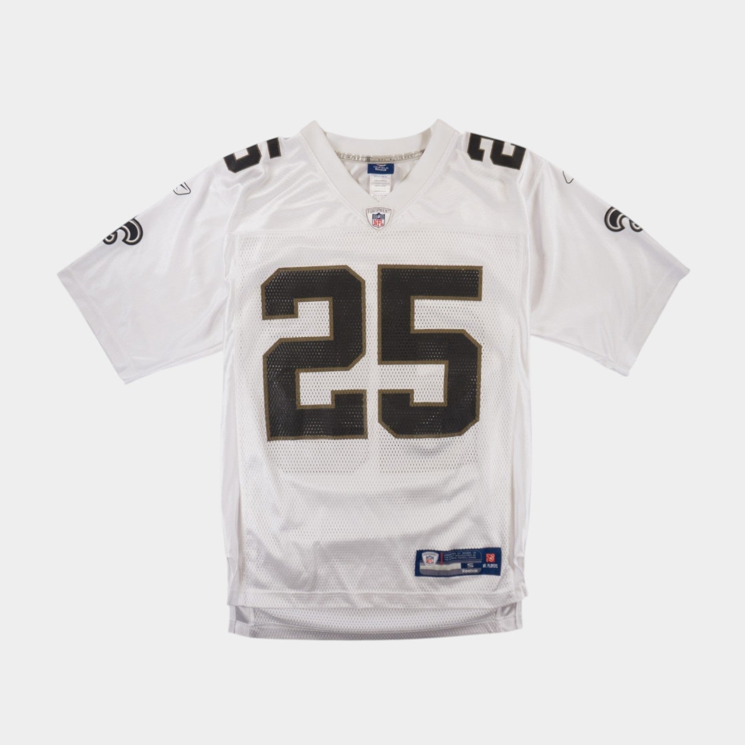Reebok X NFL New Orleans Saints 25 Bush Vintage Бяло Джърси