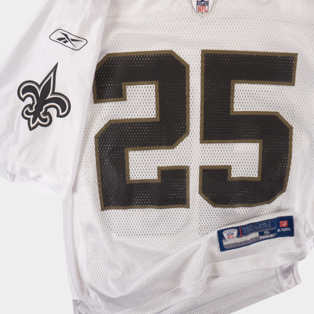Reebok X NFL New Orleans Saints 25 Bush Vintage Бяло Джърси