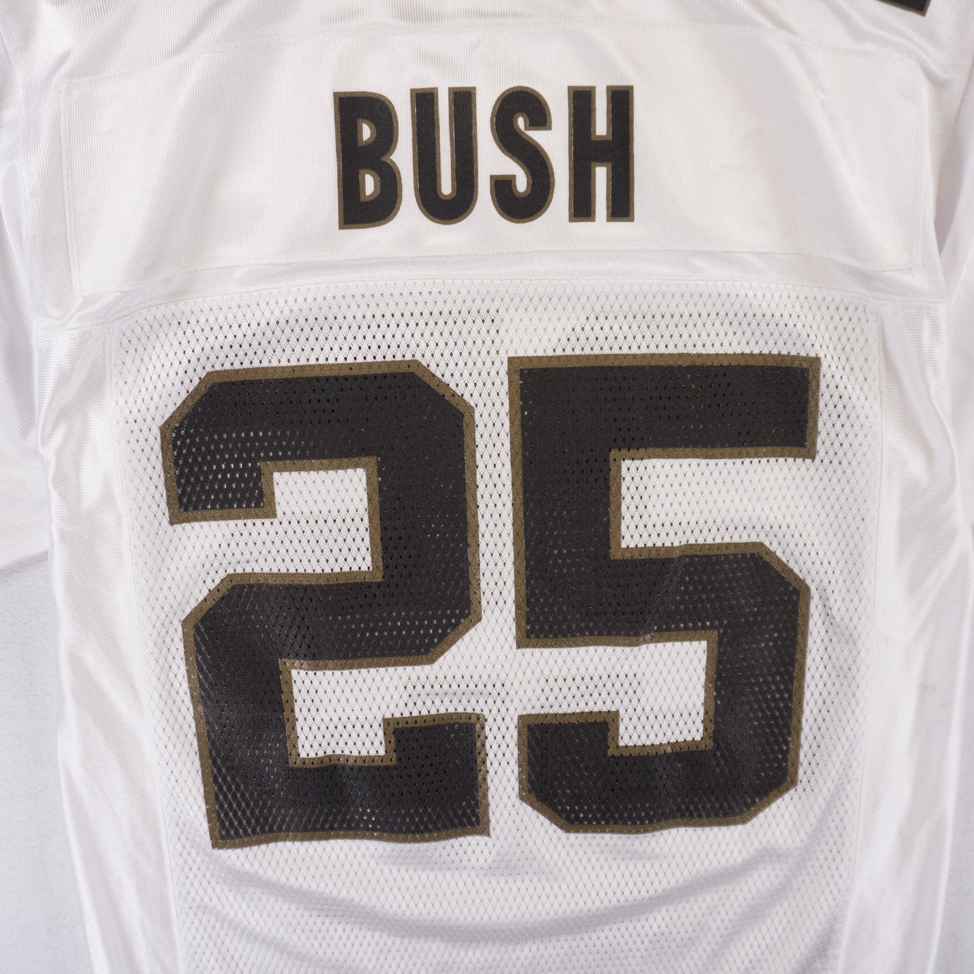 Reebok X NFL New Orleans Saints 25 Bush Vintage Бяло Джърси