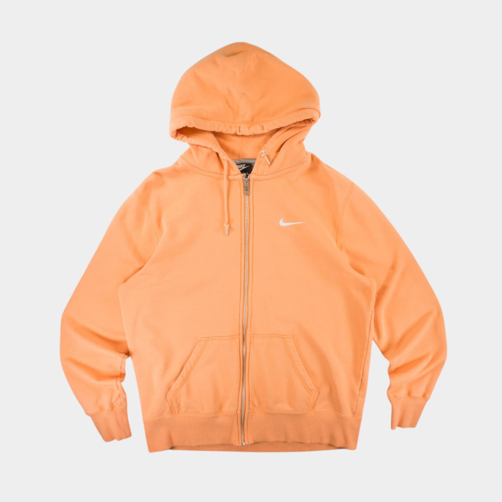 Nike Оранжев Суичър с Цип и Бродирано Лого