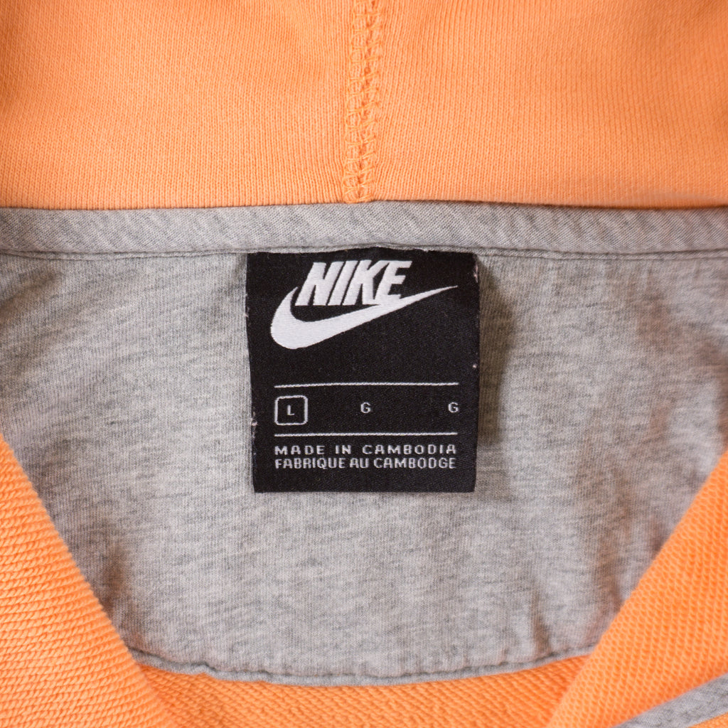 Nike Оранжев Суичър с Цип и Бродирано Лого