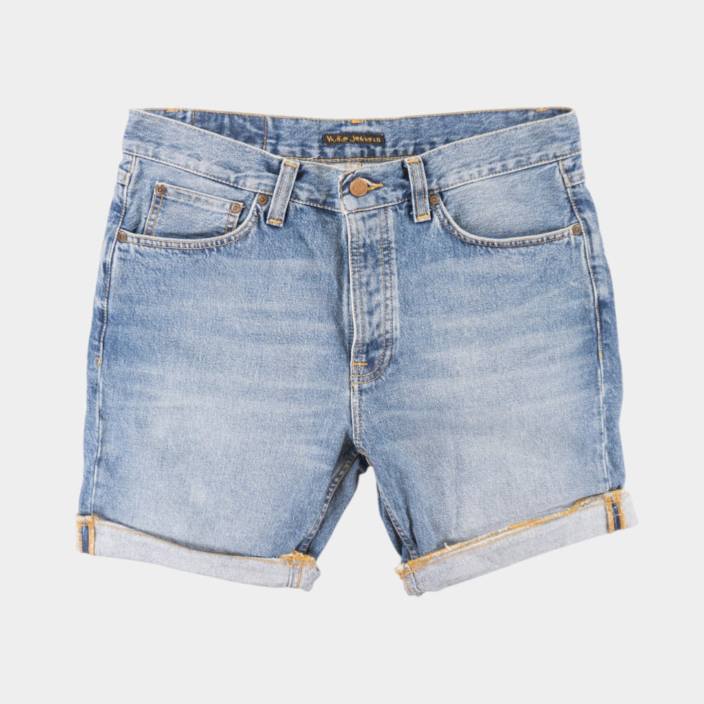 Nudie Jeans Сини Къси Дънки