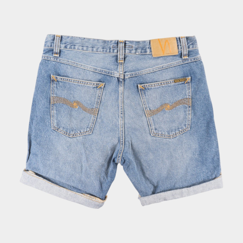 Nudie Jeans Сини Къси Дънки