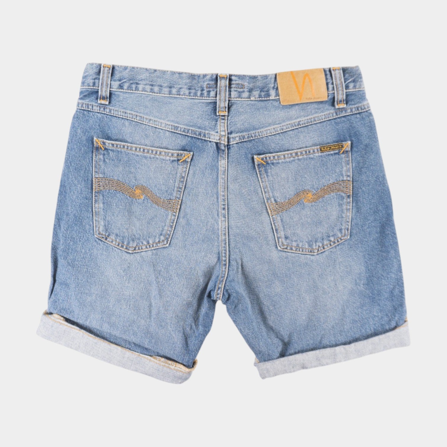 Nudie Jeans Сини Къси Дънки